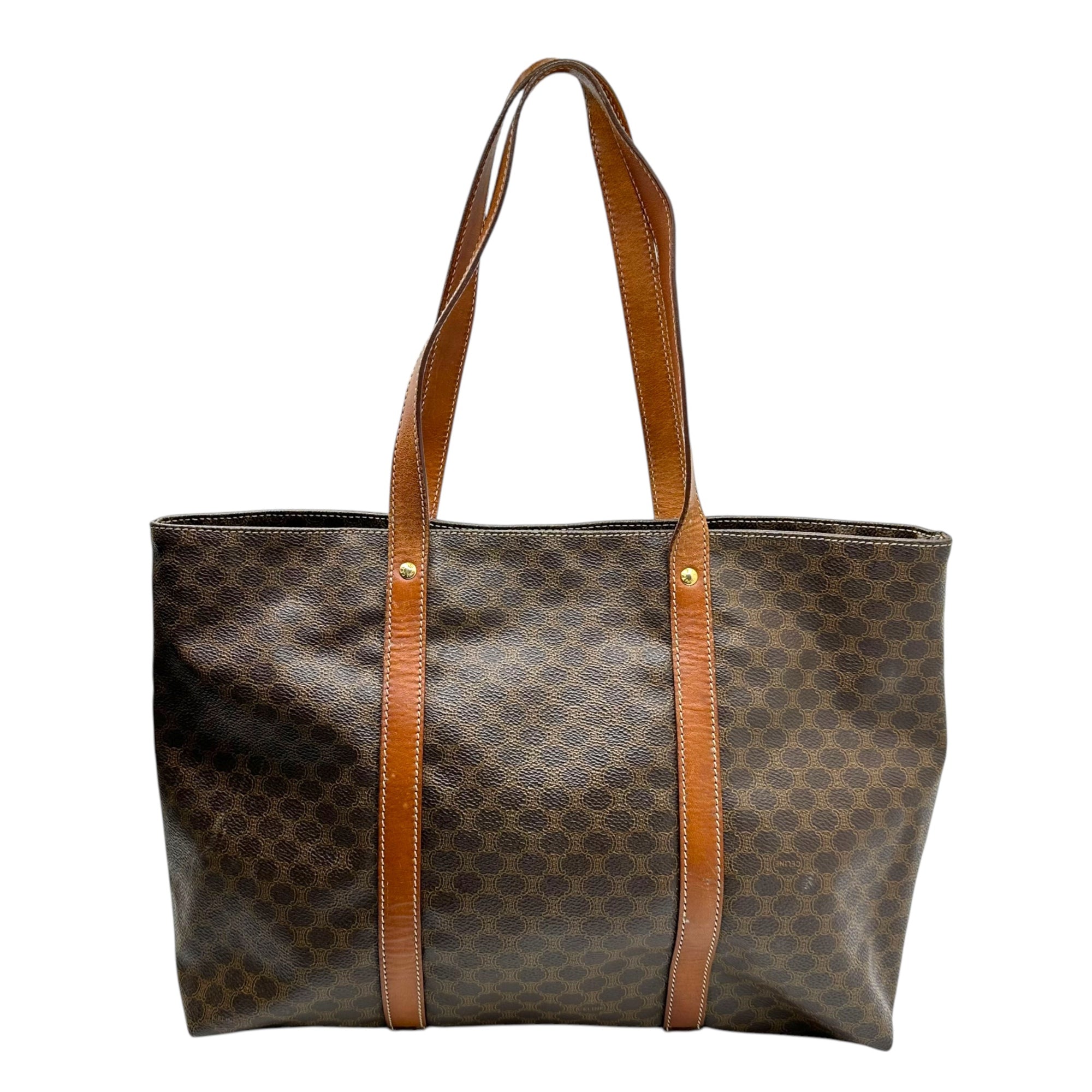 CELINE(セリーヌ) Macadam Pattern Tote Bag マカダム柄 トート バッグ MC97/2 ブラウン OLD オールド ヴィンテージ