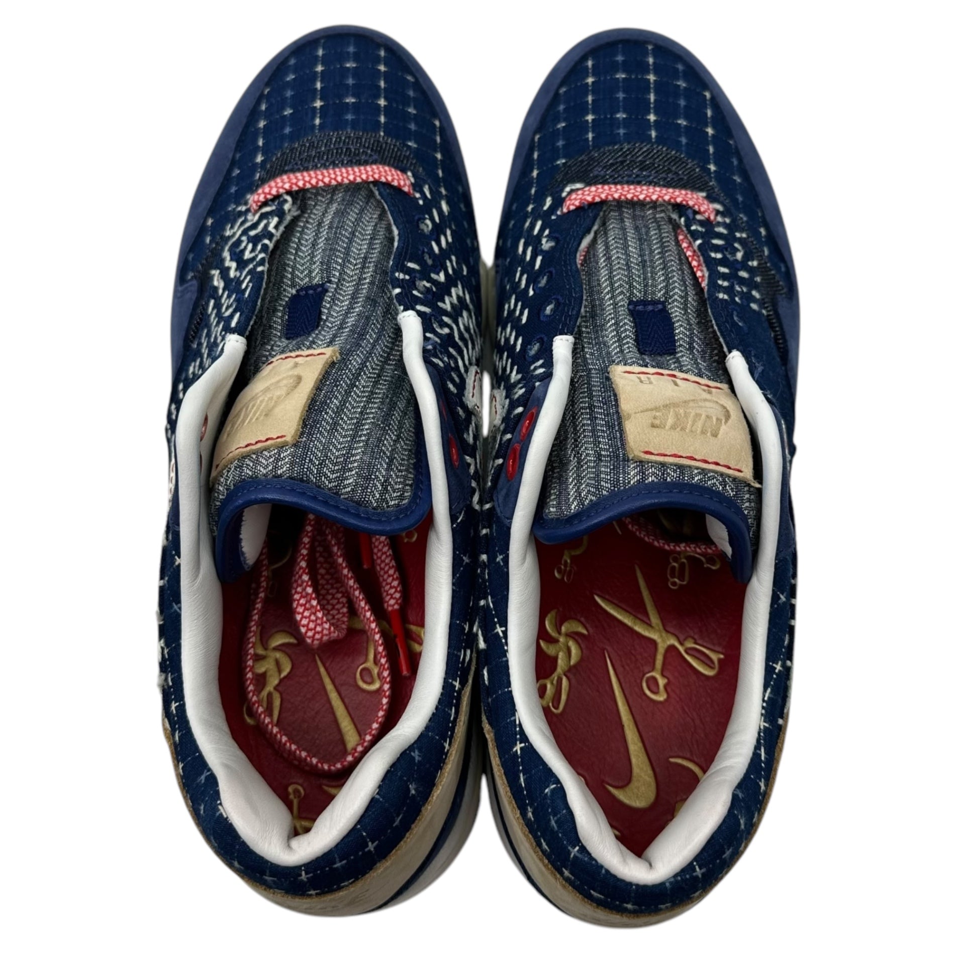 NIKE×DENHAM(ナイキ×デンハム) AIR MAX 1 "BLUE VOID" エアマックス1 "ブルーボイド" CW7603-400 27.5cm ネイビー 箱付 コラボ 刺し子 スニーカー