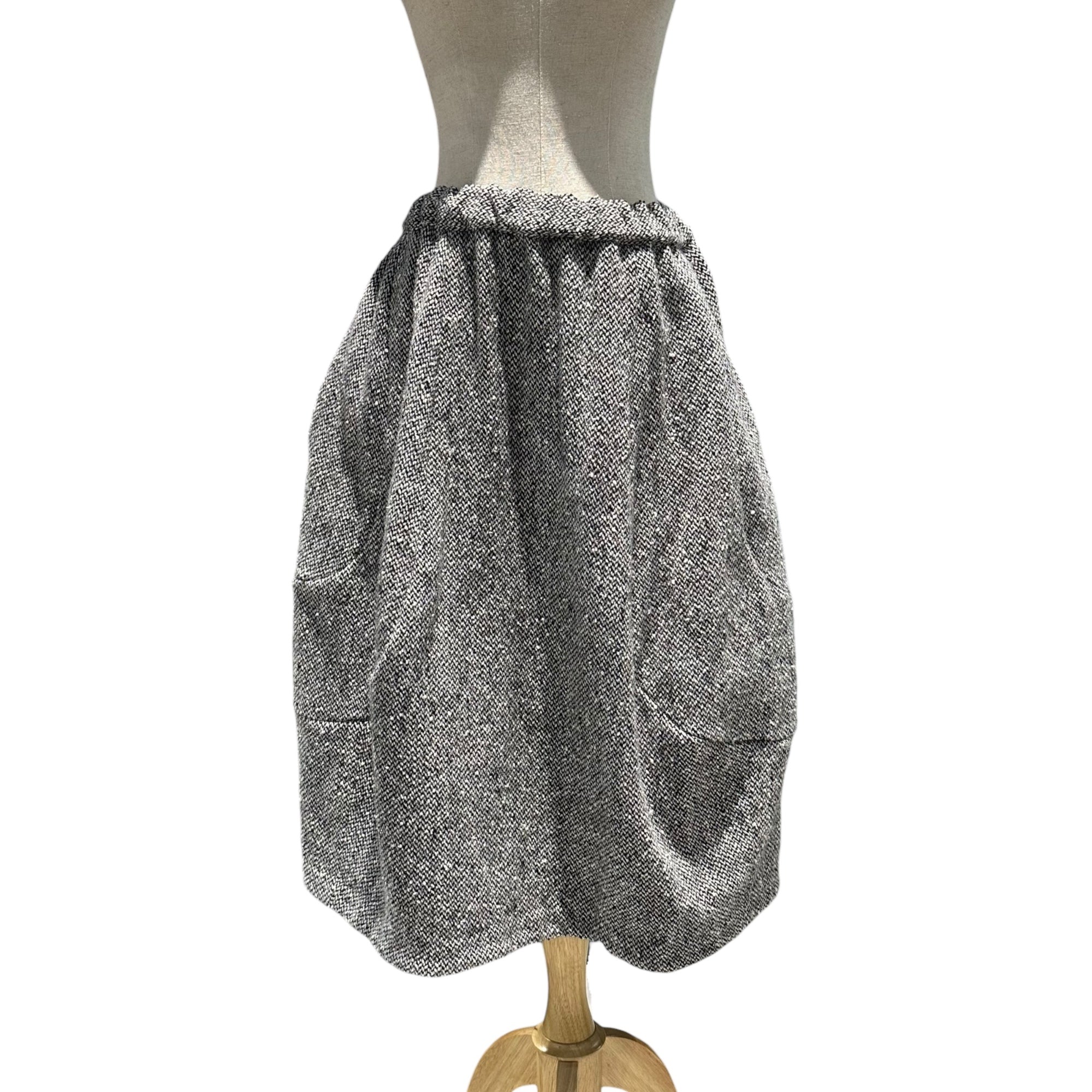 COMME des GARCONS COMME des GARCONS(コムデギャルソンコムデギャルソン) 18AW Wool Nylon Tweed Easy Skirt ウール ナイロン ツイード イージー スカート RB-S019 XS グレー AD2018