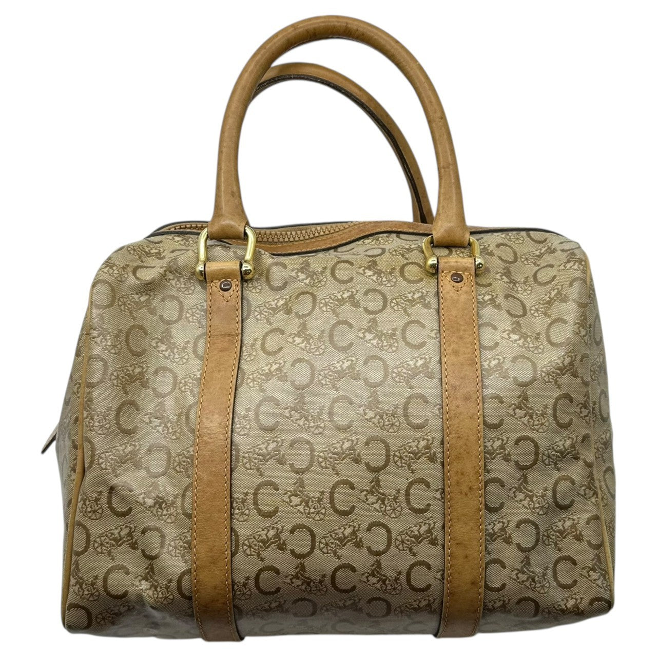 CELINE(セリーヌ) C Macadam Handbag C マカダム ハンド バッグ ベージュ ヴィンテージ OLD オールド ミニ ボストン