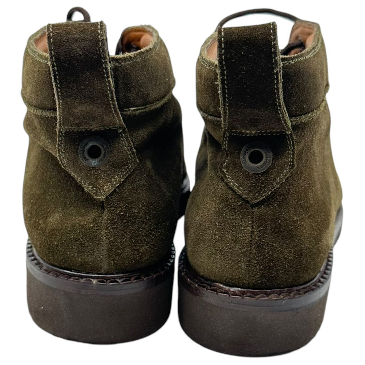 Salvatore Ferragamo(サルヴァトーレフェラガモ) SPORTS Suede leather chucker boots スウェード レザー チャッカー ブーツ 0372 7(24cm程度) ブラウン レザー シューズ