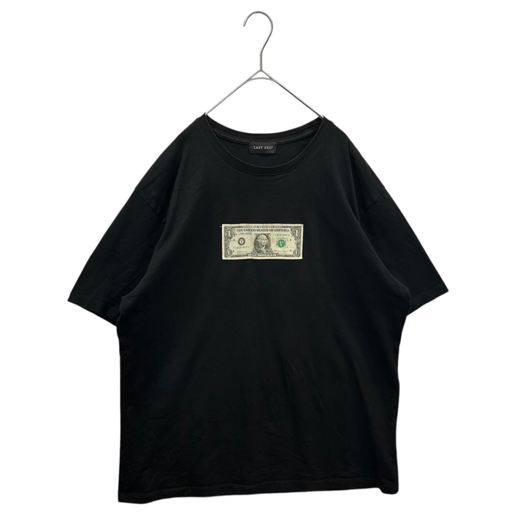 LAST NEST(ラストネスト) 25SS One Dollar T-Shirts/ Black 1ドル プリント Tシャツ XL ブラック