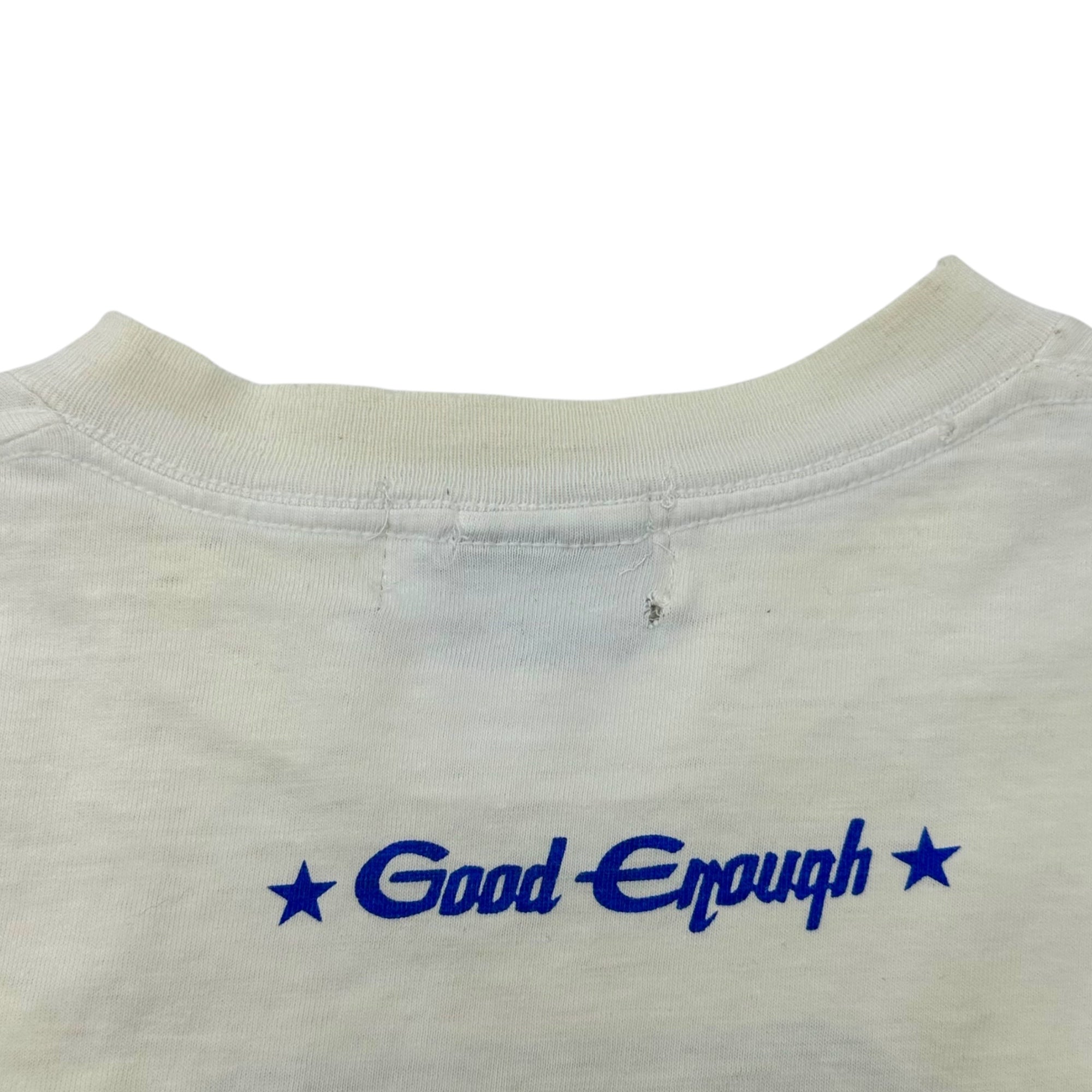 GOODENOUGH(グッドイナフ) 90's EMBLEM LOGO S/S TEE 90年代初期 ONEITAボディ エンブレムロゴ ショートスリーブTシャツ M ホワイト×ブルー
