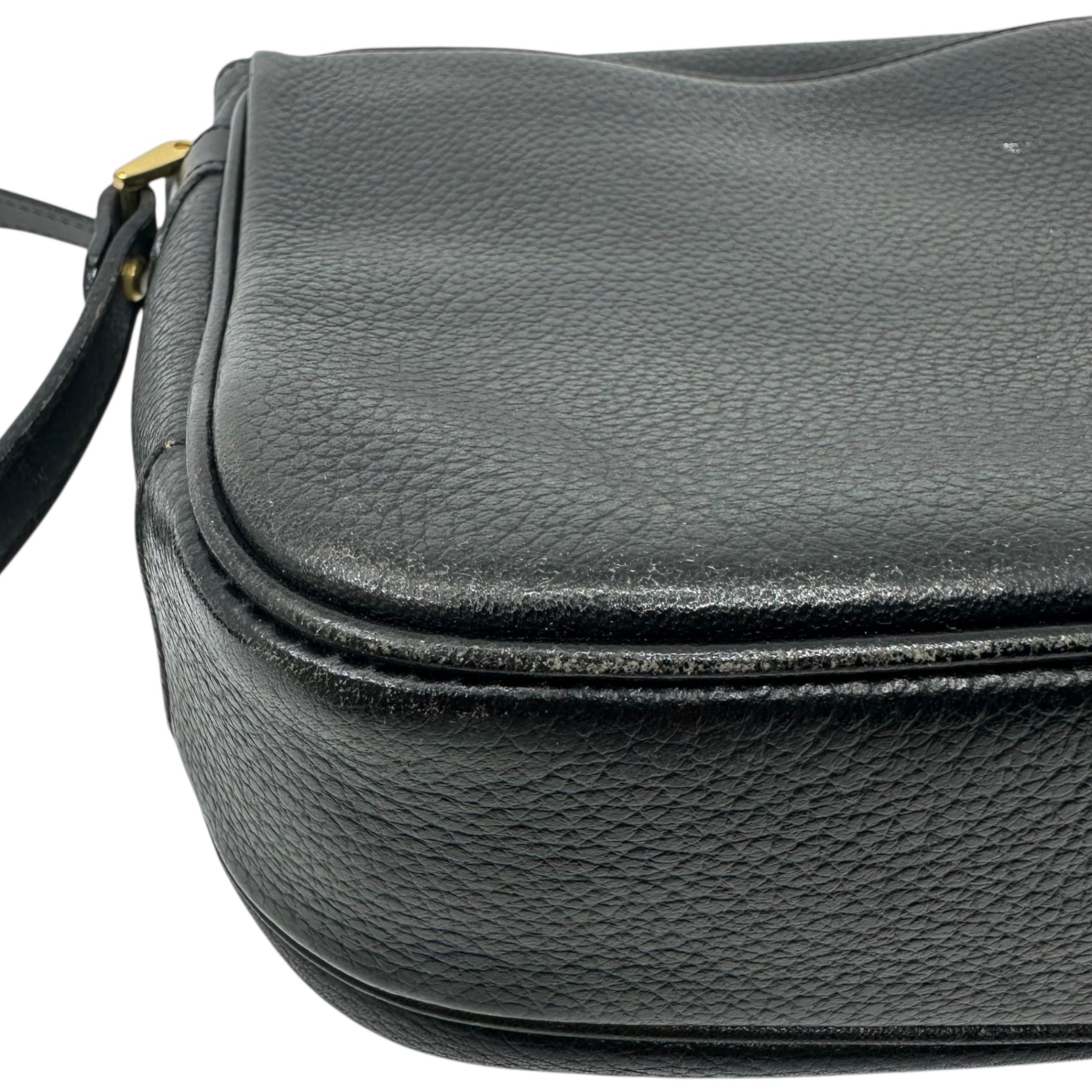 Burberry’s(バーバリーズ) Vintage NovaCheck Horse Logo Leather Shoulder Bag ヴィンテージ ノヴァチェック ホースロゴ レザー ショルダー バッグ ブラック
