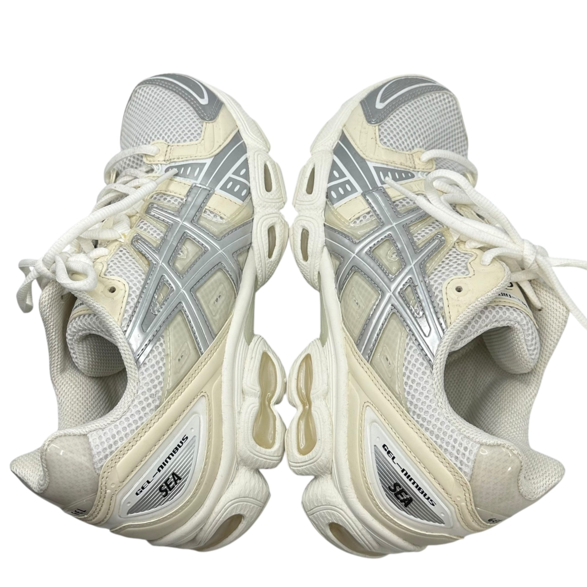 asics×WIND AND SEA(アシックス×ウィンダンシー) Gel-Nimbus 9 "White/Pure Silver" ゲルニンバス 9 1201A801-100 27cm ホワイト×アイボリー ローカット スニーカー コラボ
