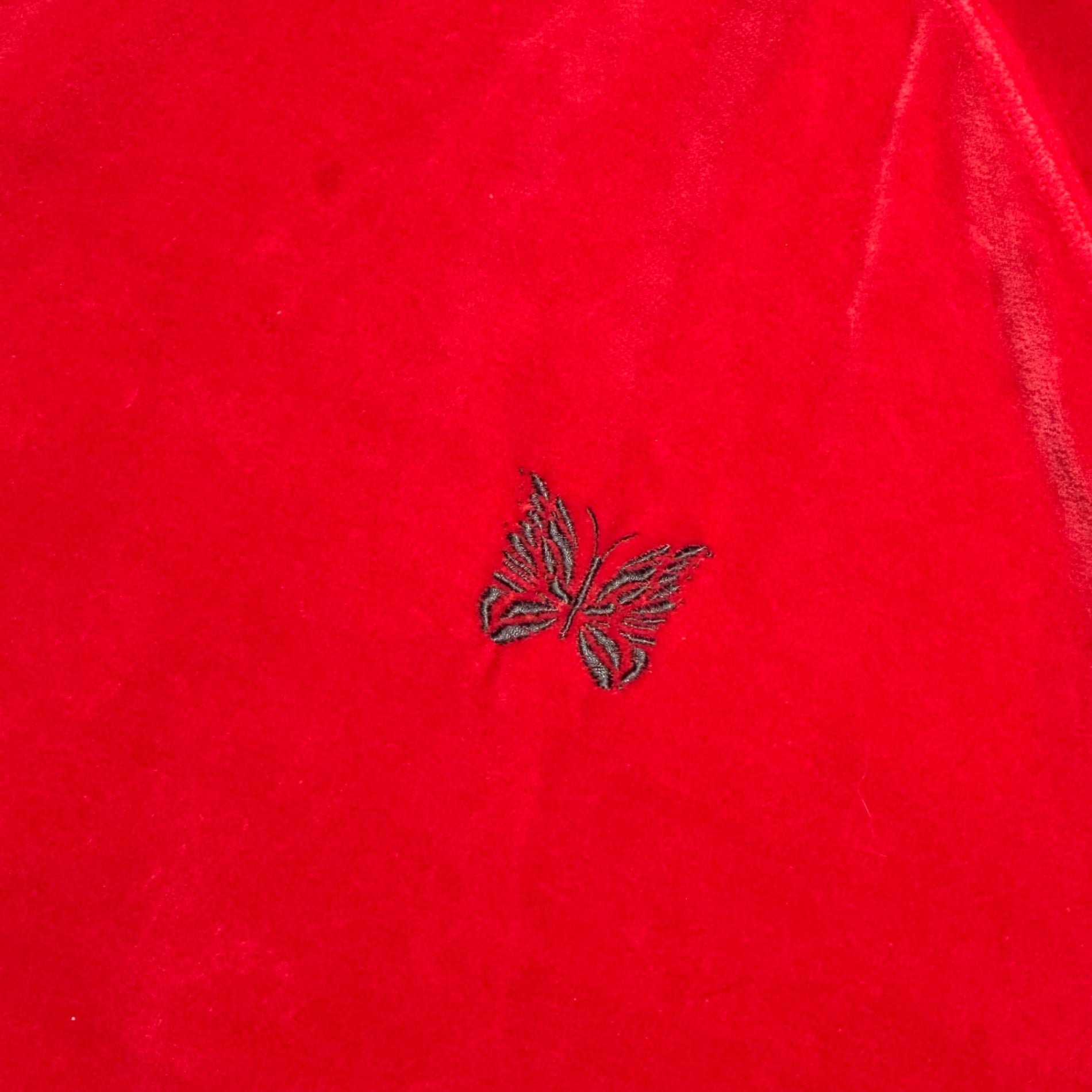 NEEDLES(ニードルズ) TRACK HOODY C/PE VELOUR トラック フーディ ベロア パーカー NS252 XL レッド