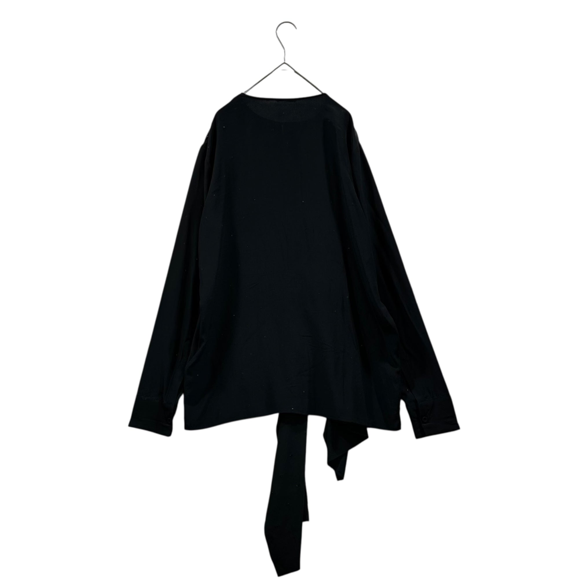 BOTTEGA VENETA(ボッテガヴェネタ) Wide glittery dotted L/S blouse with front embellishment フロント 装飾 ワイド ラメ ドット 長袖 ブラウス 405097 42 ブラック
