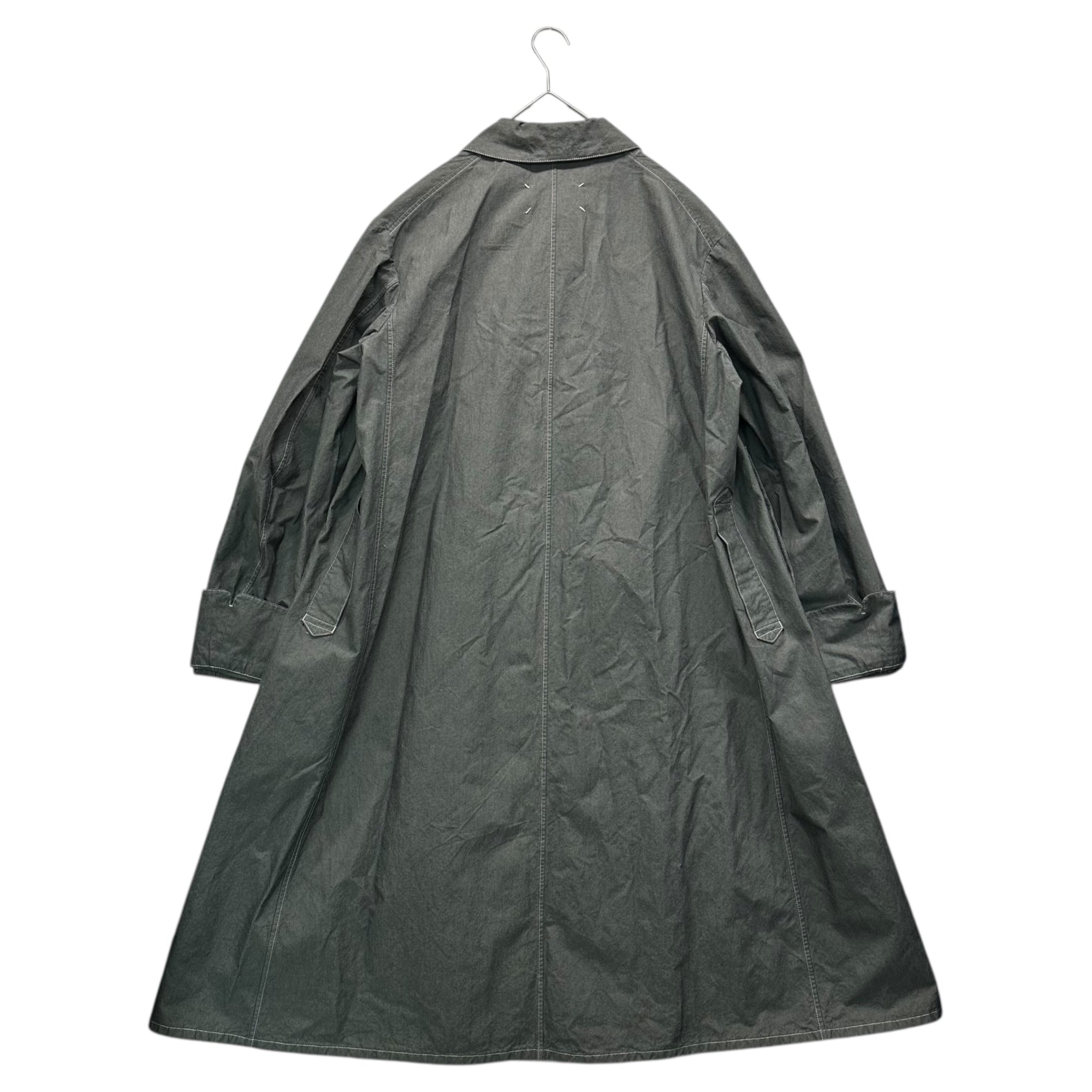 MAISON MARGIELA(メゾンマルジェラ) 25SS Canvas Coat ステンカラー キャンバス ロング コート S50AA0156 42 チャコールグレー