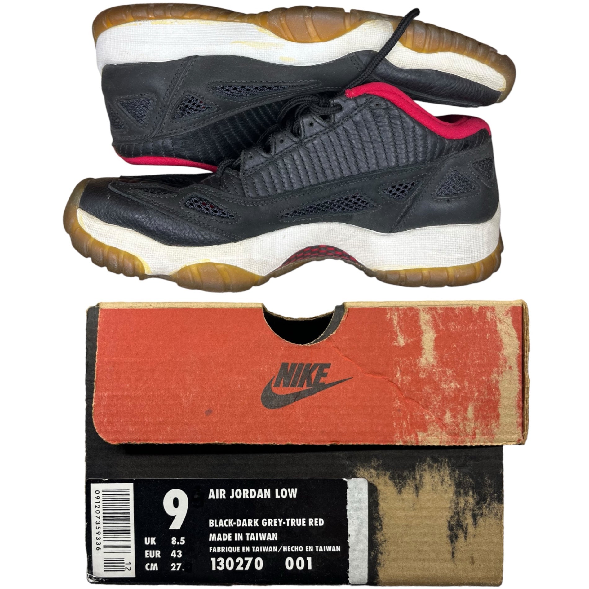 NIKE(ナイキ) 90's 加水分解 AIR JORDAN 5 RETRO ×3点 AIR JORDAN 11 LOW × 1点 計4点セット 136027-001 / 136027-101 / 130270-001 8.5~9(26.5~27cm) 観賞用 コレクション ヴィンテージ スニーカー まとめ
