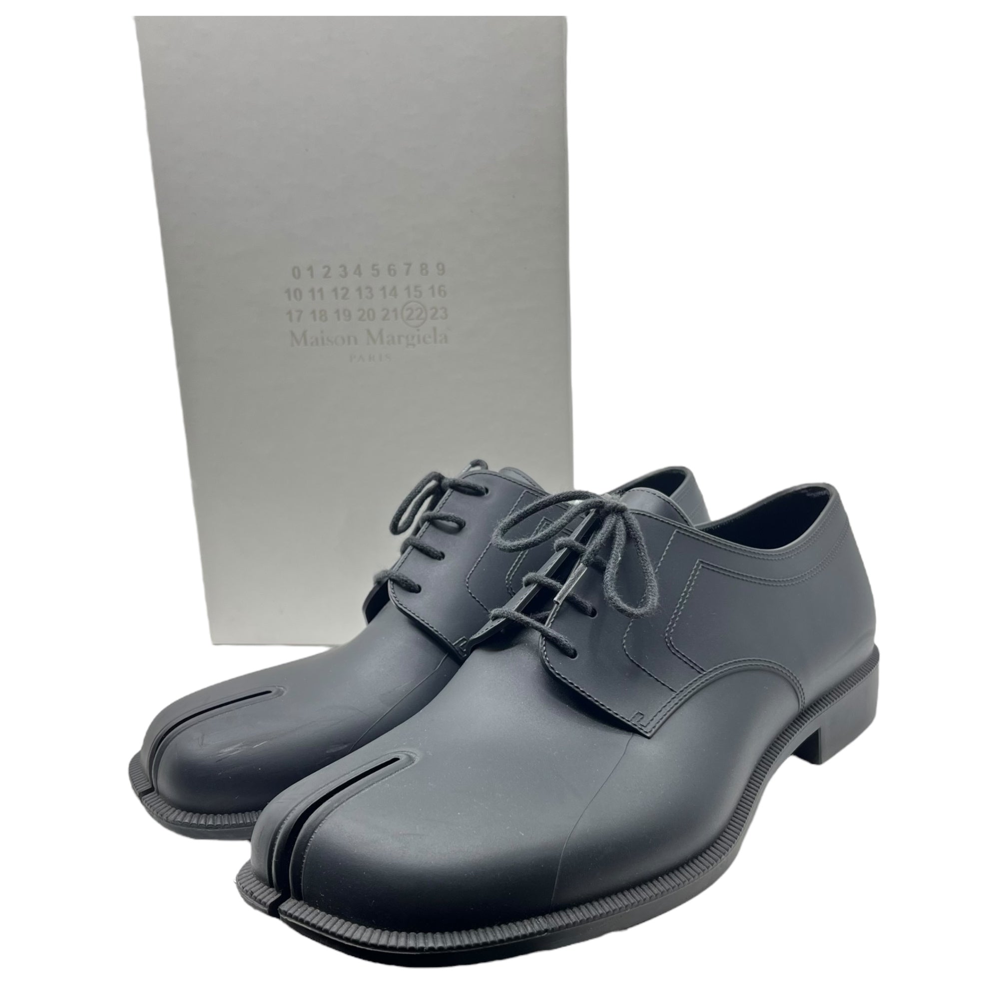 MAISON MARGIELA(メゾンマルジェラ) TABI Rubber dress shoes 足袋 ラバー ドレス シューズ S58WQ0125 40(26cm程度) ブラック ローカット タビ