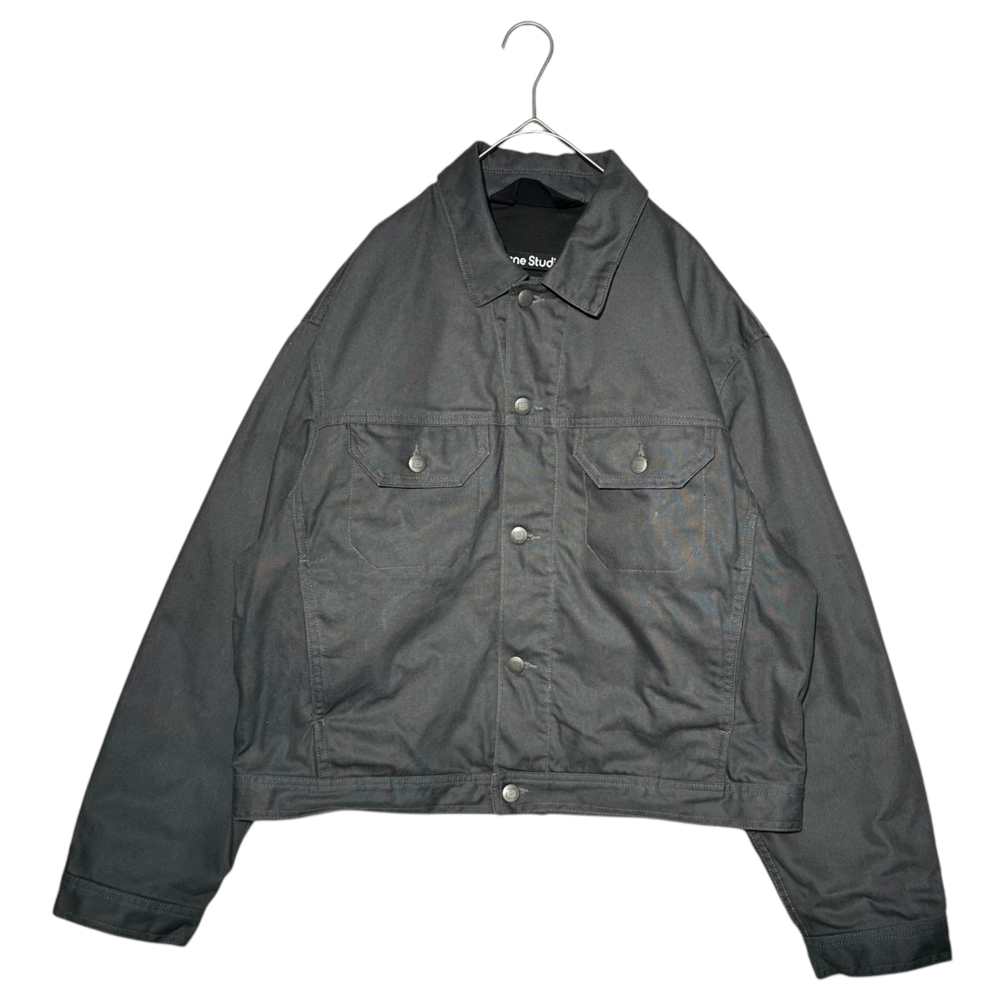 Acne Studios(アクネストゥディオズ) Canvas jacket - Dark grey 2ポケット トラッカー デニム ジャケット FA-UX-OUTW000143 S グレー