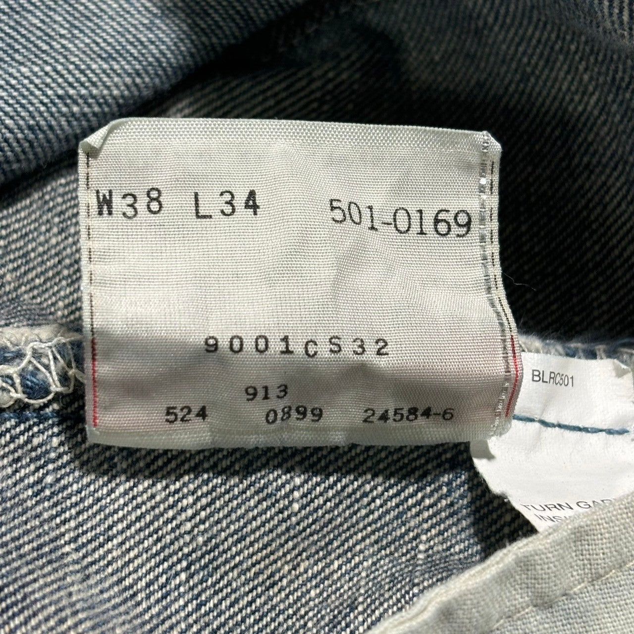 Levi's(リーバイス) 90's 501 straight denim pants ストレート デニム パンツ 501-0169 W38/L34 インディゴ USA製 1999年製造 90年代 ヴィンテージ