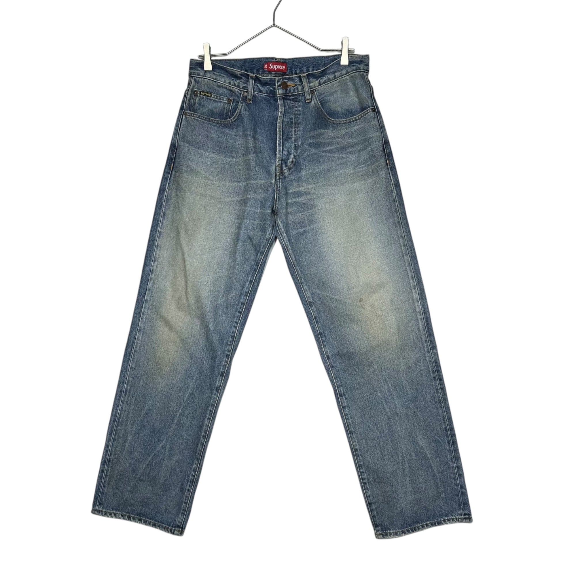 SUPREME(シュプリーム) 24AW Distressed Loose Fit Selvedge Jean ヴィンテージ 加工 ワイド デニム パンツ 30 インディゴ 24FW