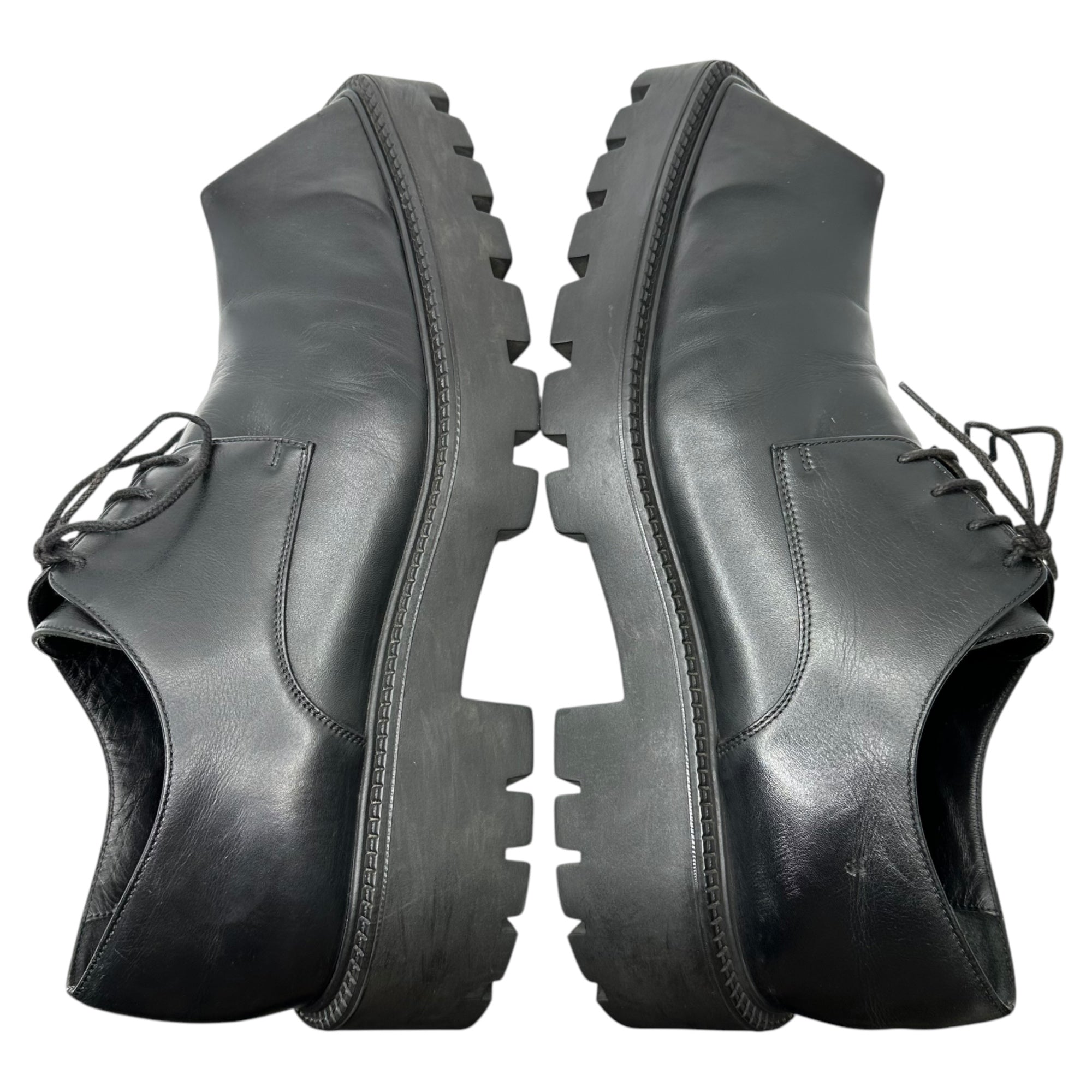 BALENCIAGA(バレンシアガ) Rhino リノ ダービー シューズ 656977 44(29cm) ブラック 箱付 レザー レースアップ 厚底