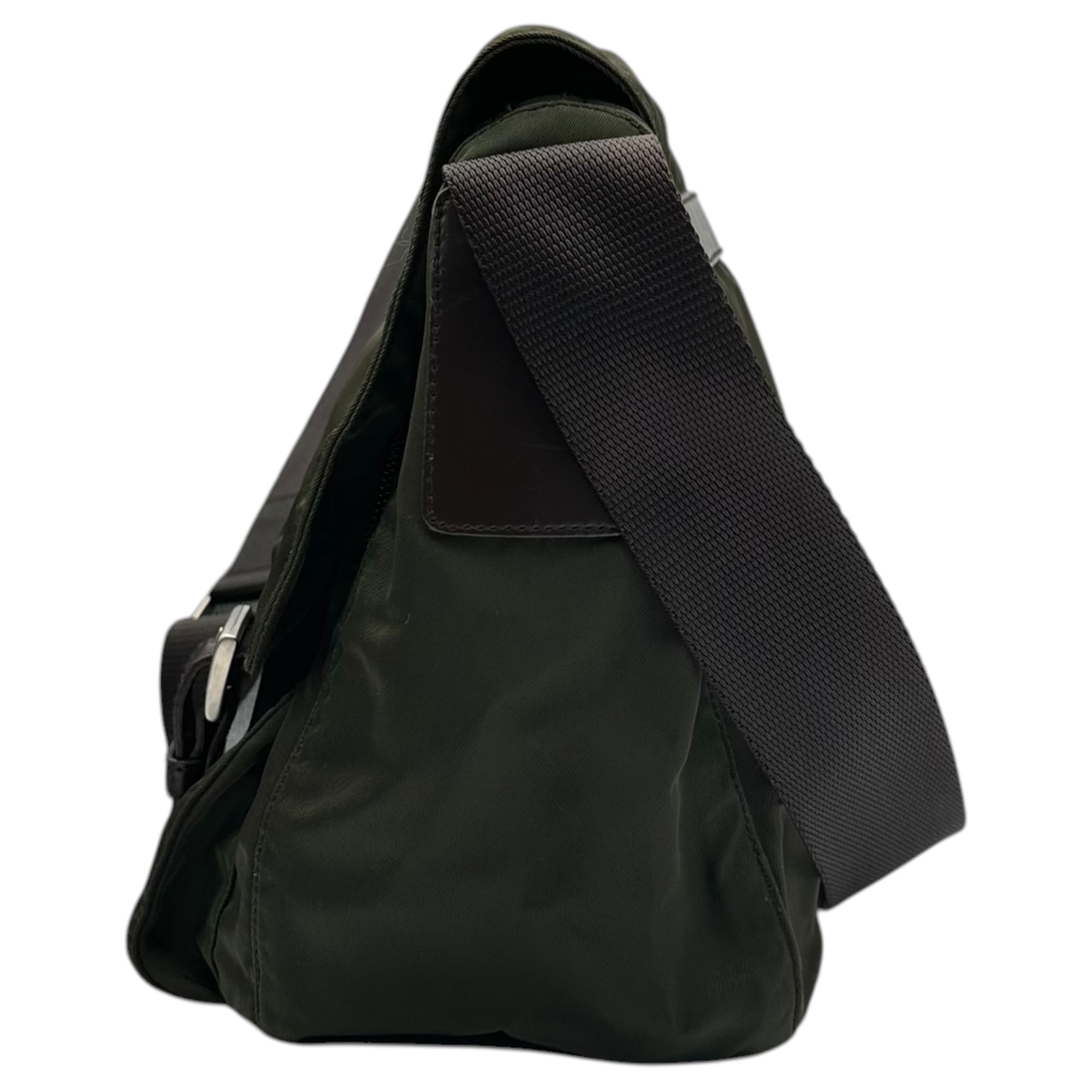 PRADA(プラダ) 90's~00's Nylon Double-Buckle Messenger Bag ナイロン ダブルバックル メッセンジャー バッグ グリーン ショルダー