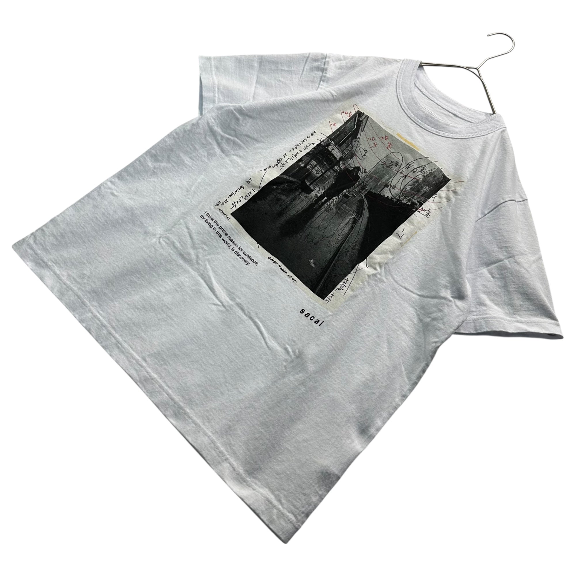 sacai(サカイ) 25SS James Dean Photo T-Shirt ジェームズディーン プリント Tシャツ 25-0919S 3(L程度) ホワイト×ブラック