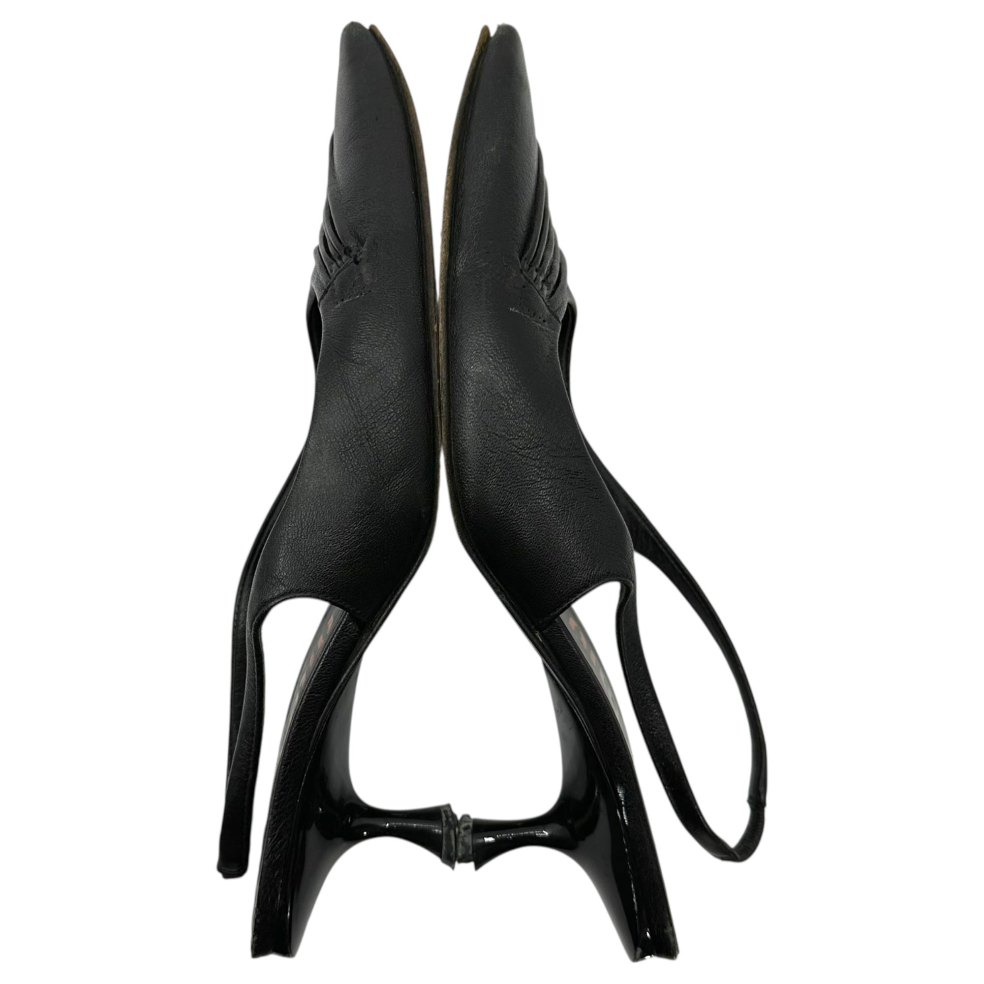 miu miu(ミュウミュウ) 90's~00’s Archive Pointed-toe stiletto pumps アーカイブ ポインテッドトゥ ピンヒール パンプス 35(22.5cm程度) ブラック