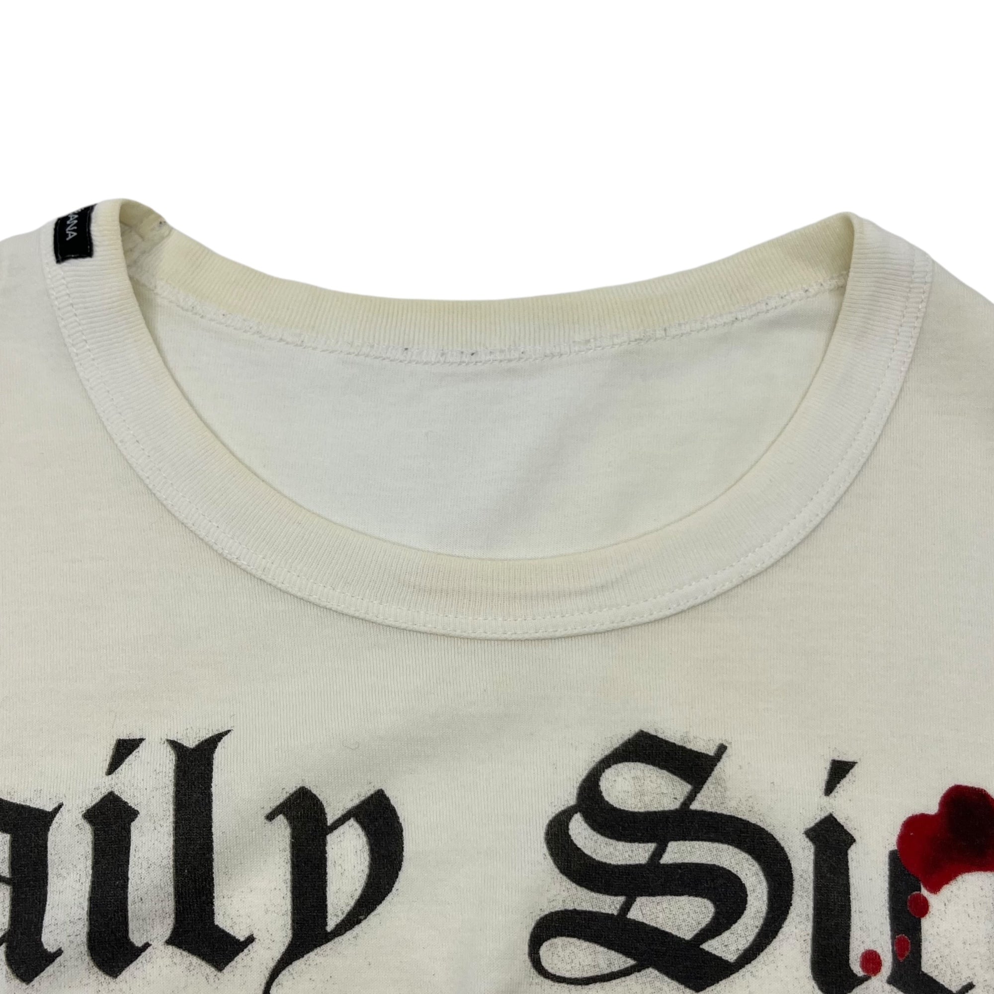 DOLCE&GABBANA(ドルチェ&ガッバーナドルガバ) news paper t-shirt ニュースペーパー Tシャツ G8E18T/G7L75 ホワイト