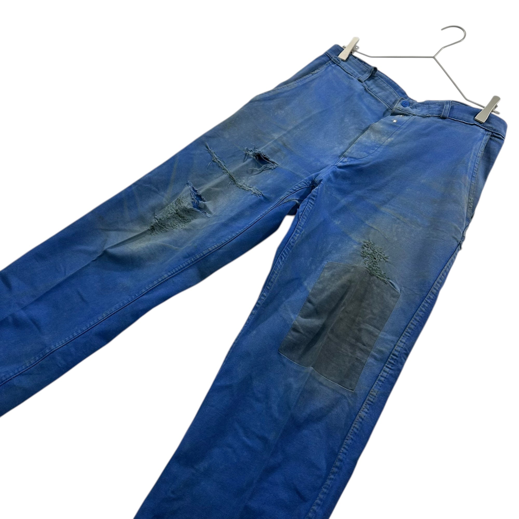 FRENCH VINTAGE(フレンチ ヴィンテージ) 50~60's BORO French Work Custom Pants 「ボロ」 フレンチ ワーク カスタム パンツ ブルー 1950~1960年代 ヴィンテージ