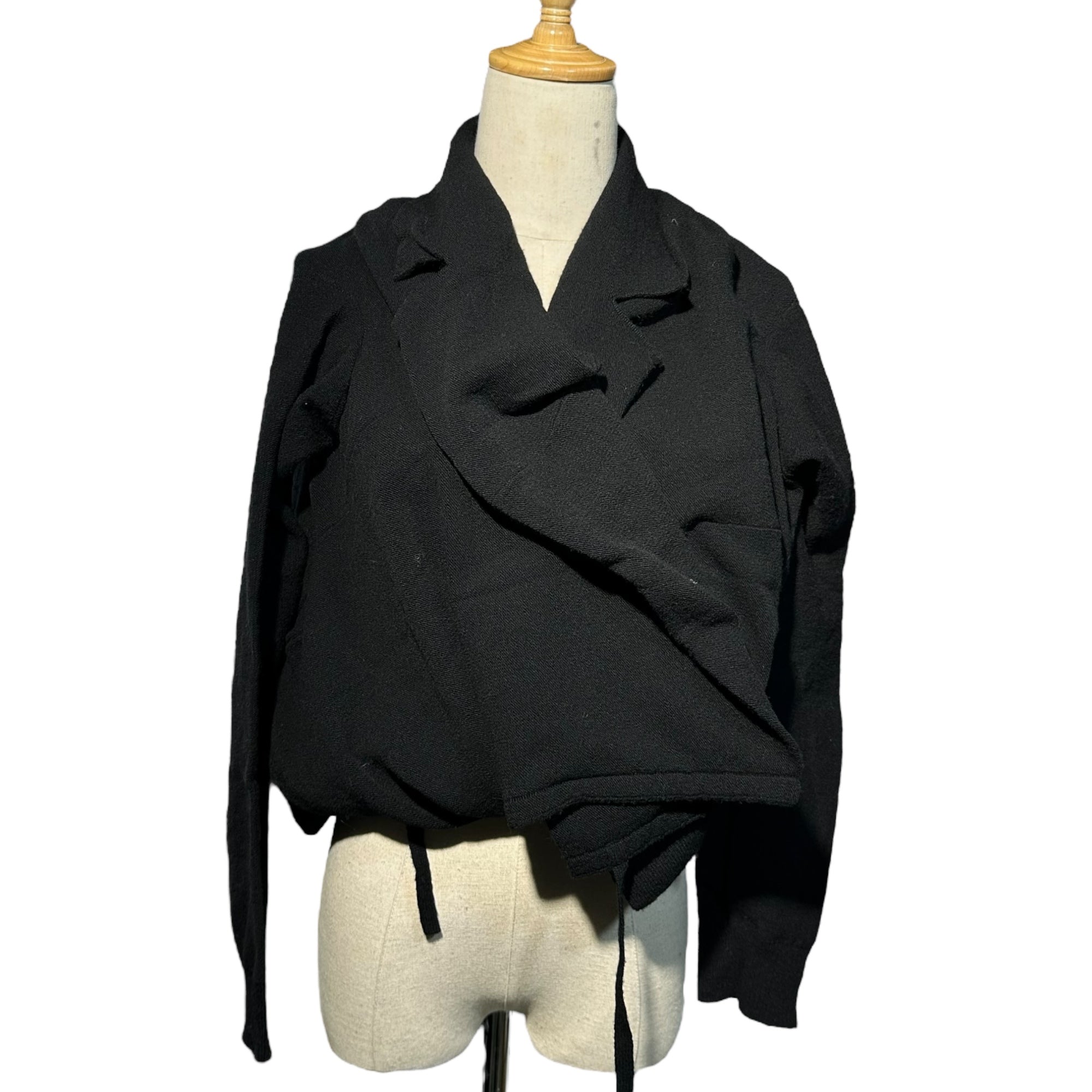 Y's(ワイズ) Wide silhouette modified side pocket pullover knit ワイドシルエット 変形 サイドポケットプルオーバー ニット FREE ブラック