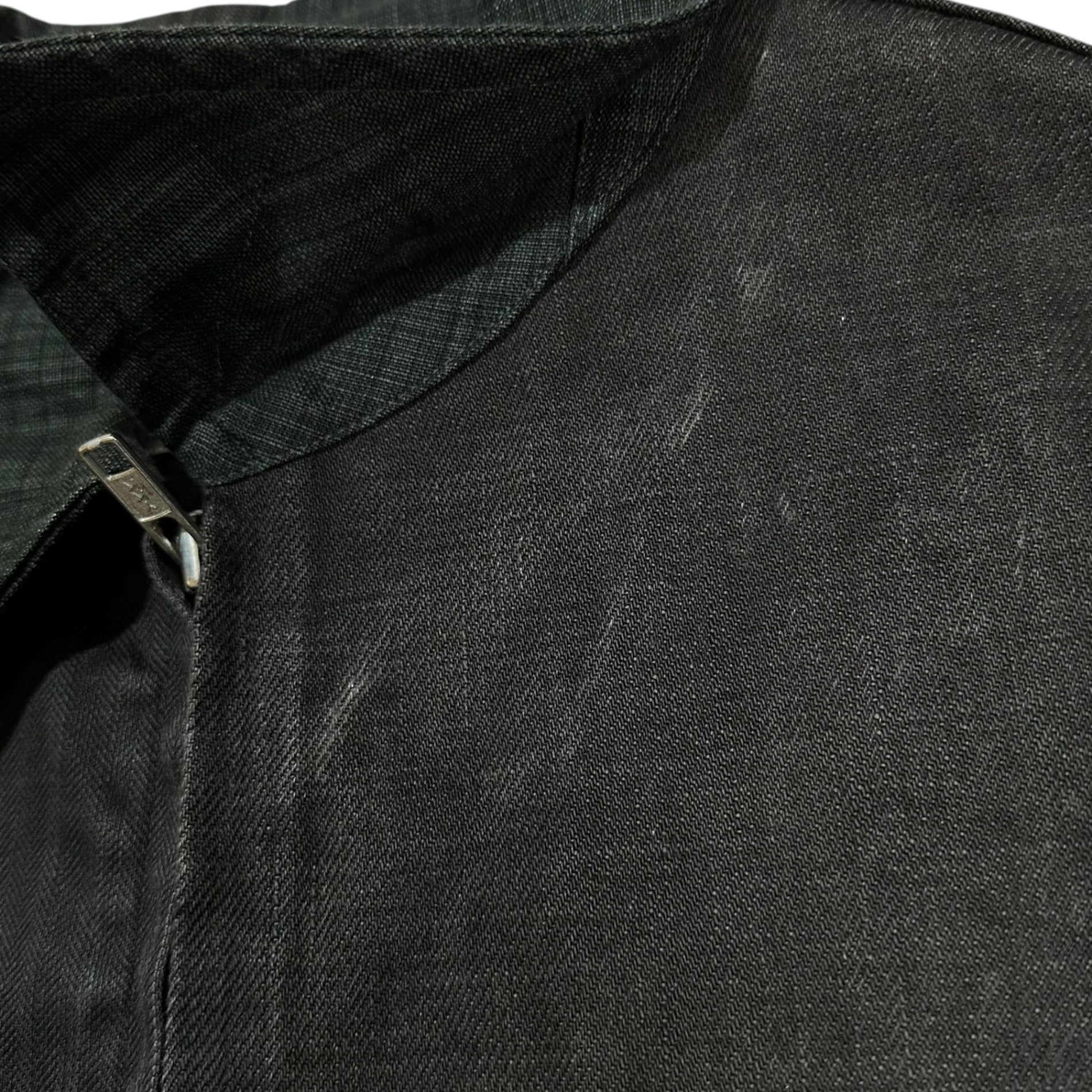 COMME des GARCONS SHIRT(コムデギャルソンシャツ) 90's Plant-Dyed Zip-Up Denim Swing Top Jacket 草木染め加工 ジップアップ デニム スイングトップ ジャケット M チャコールグレー