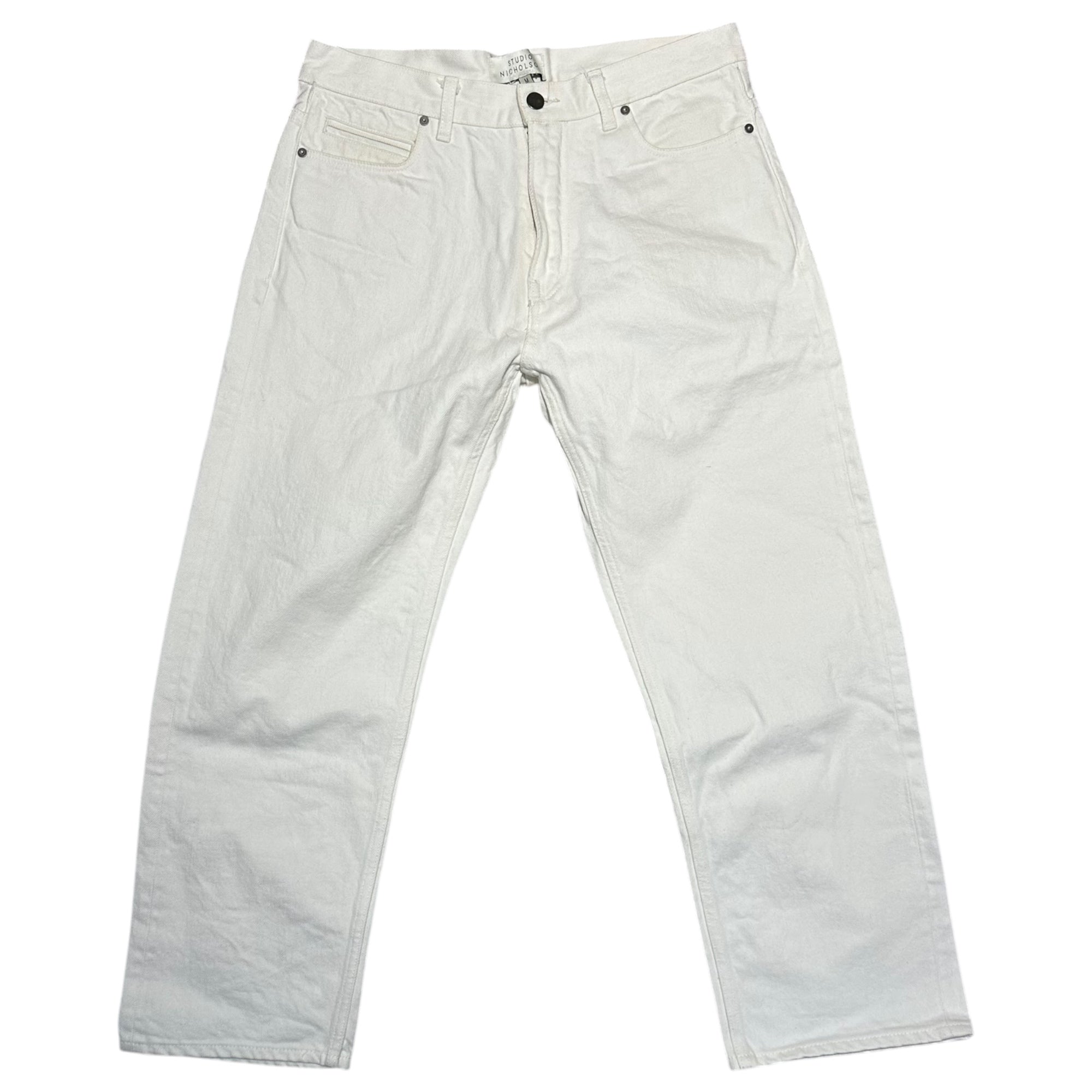 STUDIO NICHOLSON(スタジオニコルソン) BARI JEANS バリ ジーンズ ホワイト デニム パンツ SN-131 M ホワイト
