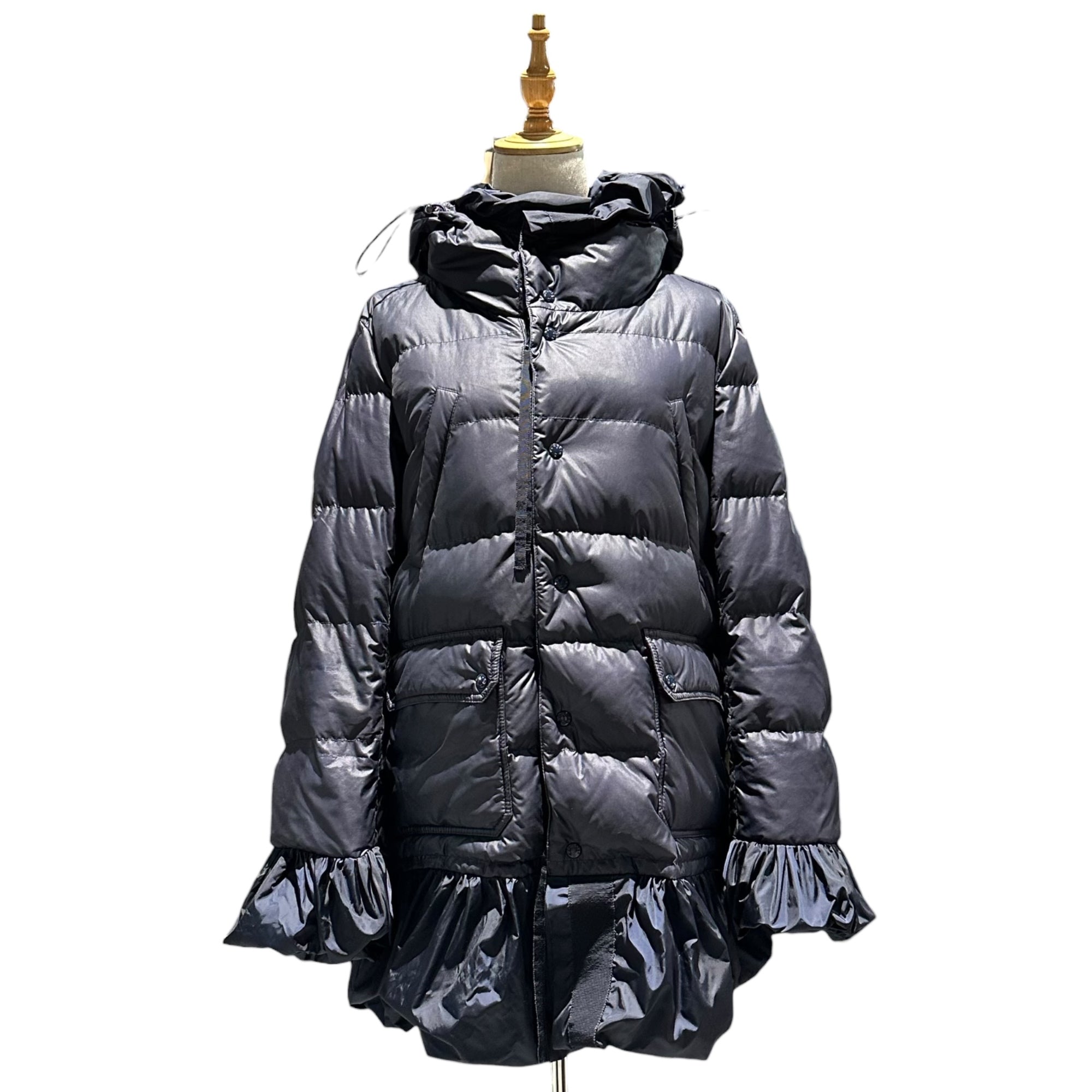 MONCLER×sacai(モンクレール×サカイ) SERI Frill Down Jacket セリ フリル 切替 ダウン ジャケット 2209S4630705 4 ネイビー