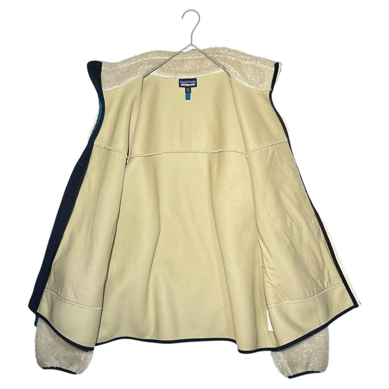 Patagonia(パタゴニア) CLASSIC RETRO-X クラシック レトロX ボア ジャケット STY23056 XXL アイボリー×ネイビー フリース アウトドア