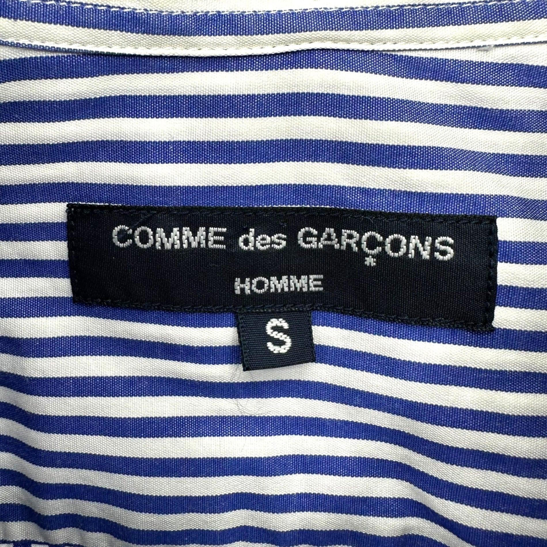 COMME des GARCONS HOMME(コムデギャルソンオム) 11SS Knit Vest Docking Striped Shirt ニットベスト ドッキング ストライプ シャツ HG-B004 S ネイビー×ホワイト AD2010