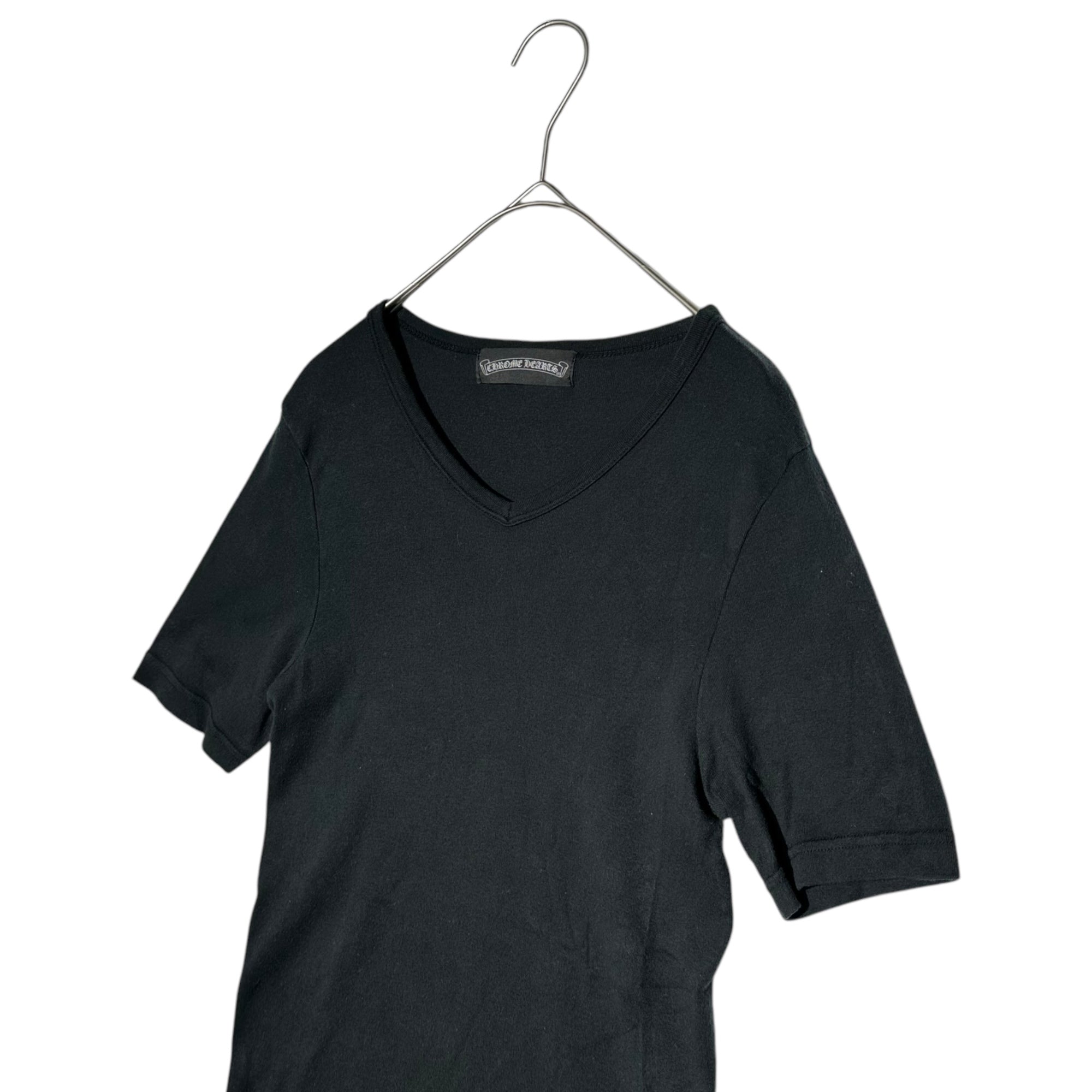 CHROME HEARTS(クロムハーツ) GUNZE V-Neck Mini T-Shirt グンゼ Vネック ミニ Tシャツ S ブラック Y2K