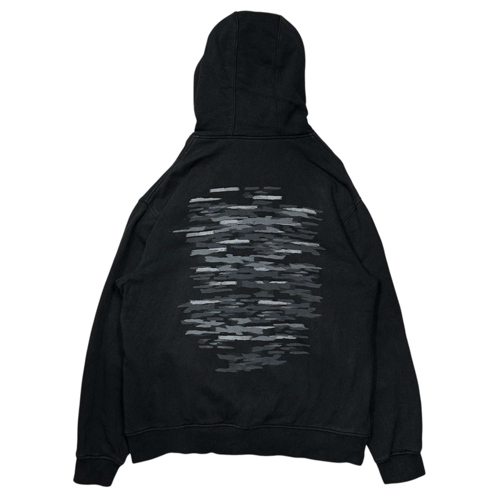 yohji yamamoto POUR HOMME × Tonino Lamborghini(ヨウジヤマモトプールオム × ランボルギーニ) 2020AW Limited Edition Collaboration: Stitch & Print Zip-Up Hoodie 限定コラボ ステッチ & プリント ジップアップ パーカー HR-T84-991 1(S程度) ブラック