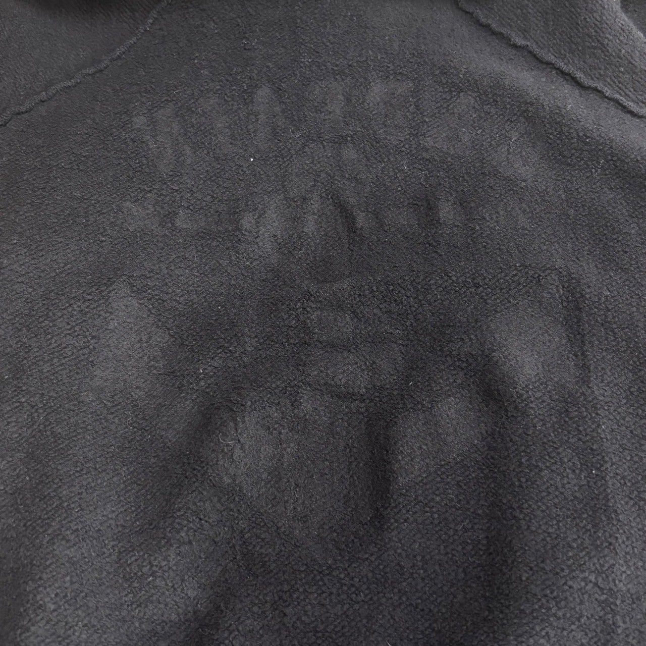 VINTAGE(ヴィンテージ) 60's "CAPTAIN" フロッキー スウェット ラグラン スウェット flocked sweat raglan sweat 表記無し(SM程度) ブラック 60年代 墨黒 古着