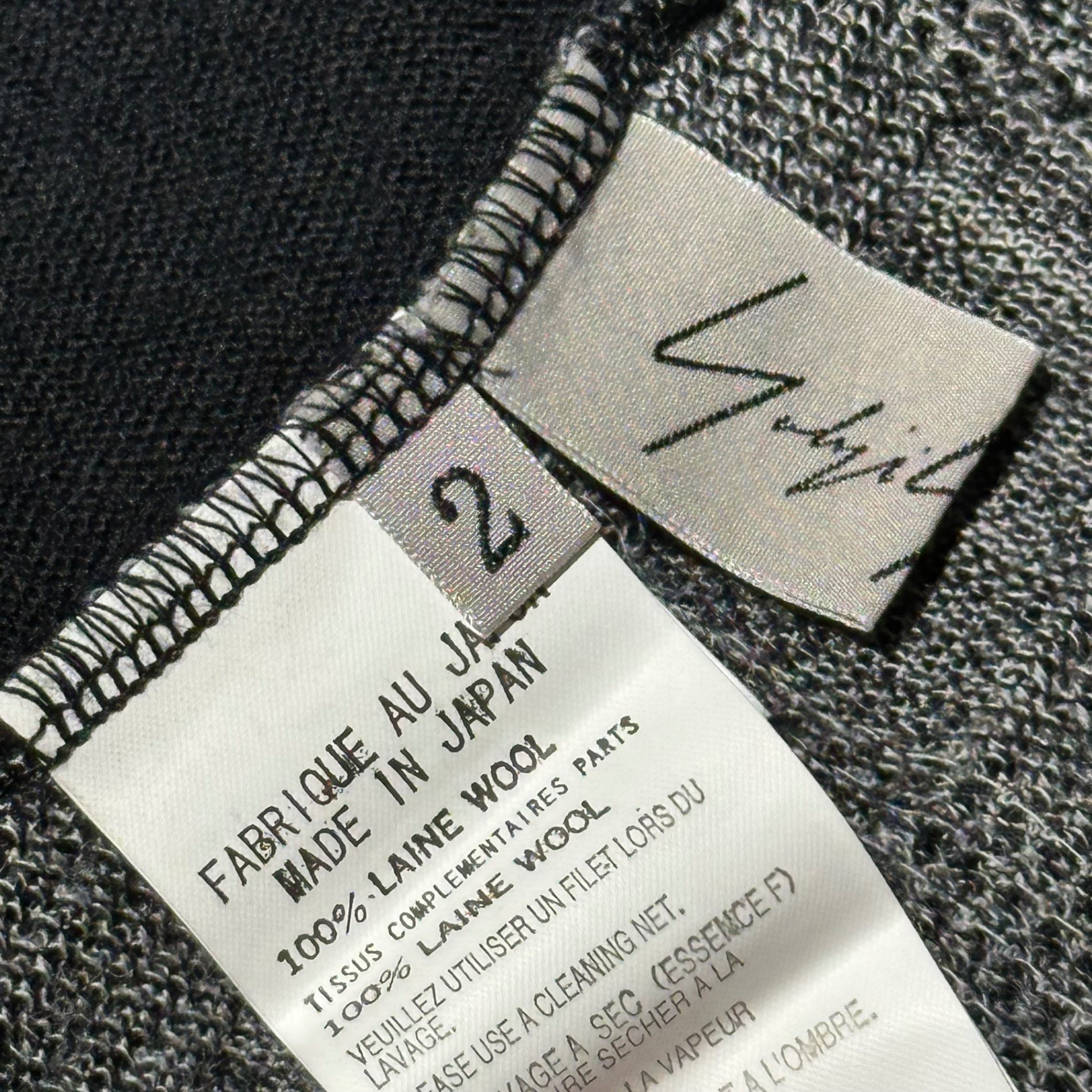 YOHJI YAMAMOTO(ヨウジヤマモト) Knit Wrap Skirt ニット 巻き スカート FE-T31-169 FREE グレー×ブラック