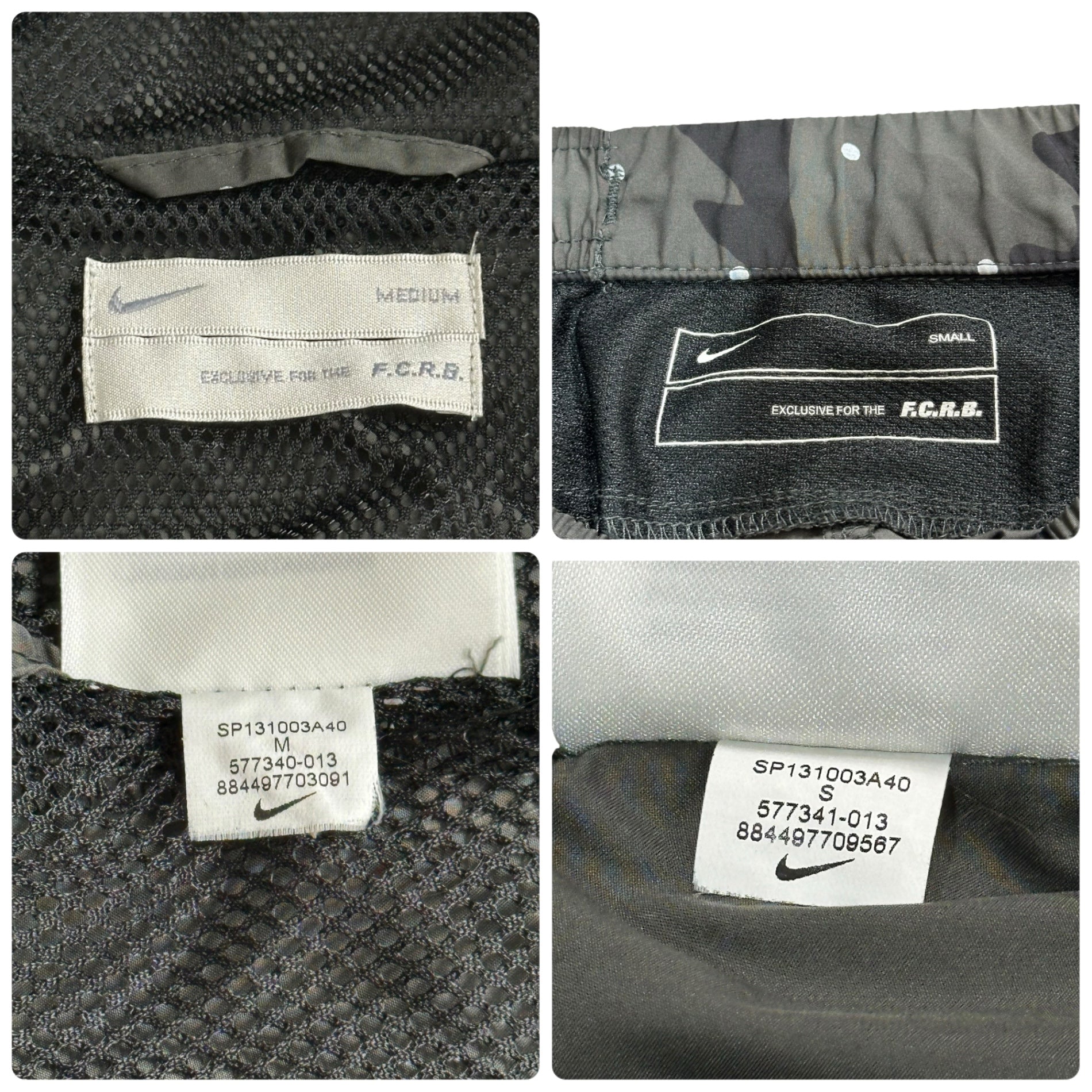 F.C.Real Bristol FCRB(エフシーレアルブリストル) CAMOUFLAGE TRAINING SET UP カモフラージュ トレーニング セットアップ 577341-013 M グレー×ブラック