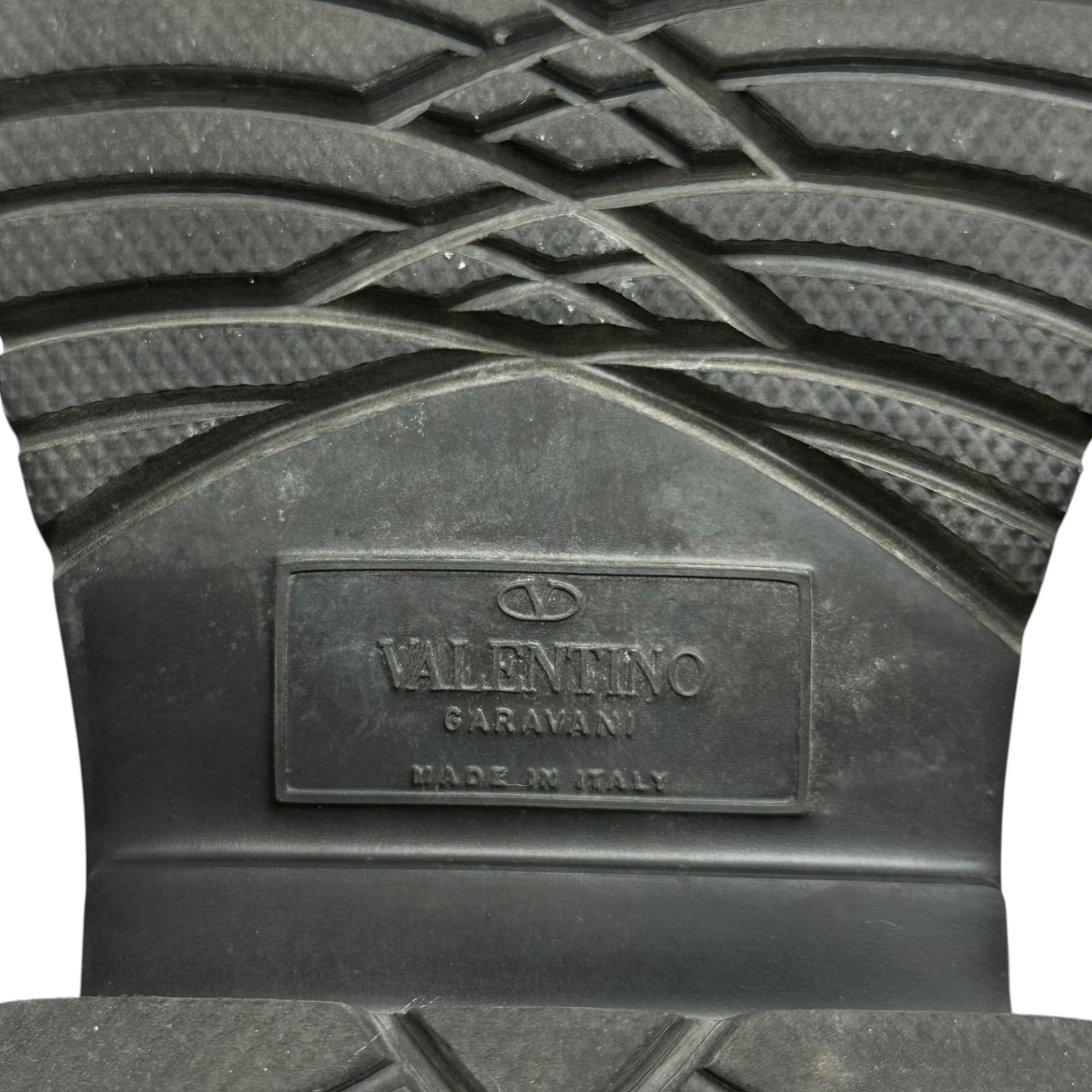 VALENTINO(ヴァレンティノ/ヴァレンチノ) Atelier 03 Sneaker 'Rose Edition - Black' アトリエ 03 ローズ ラバー ロング ブーツ WW0S0DC5 38(24cm程度) ブラック レイン 厚底