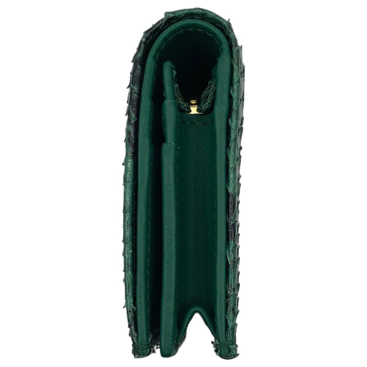 GUCCI(グッチ) GG marmont python leather compact wallet GG マーモント パイソン レザー コンパクト ウォレット 4561260・416 グリーン 購入証明書付