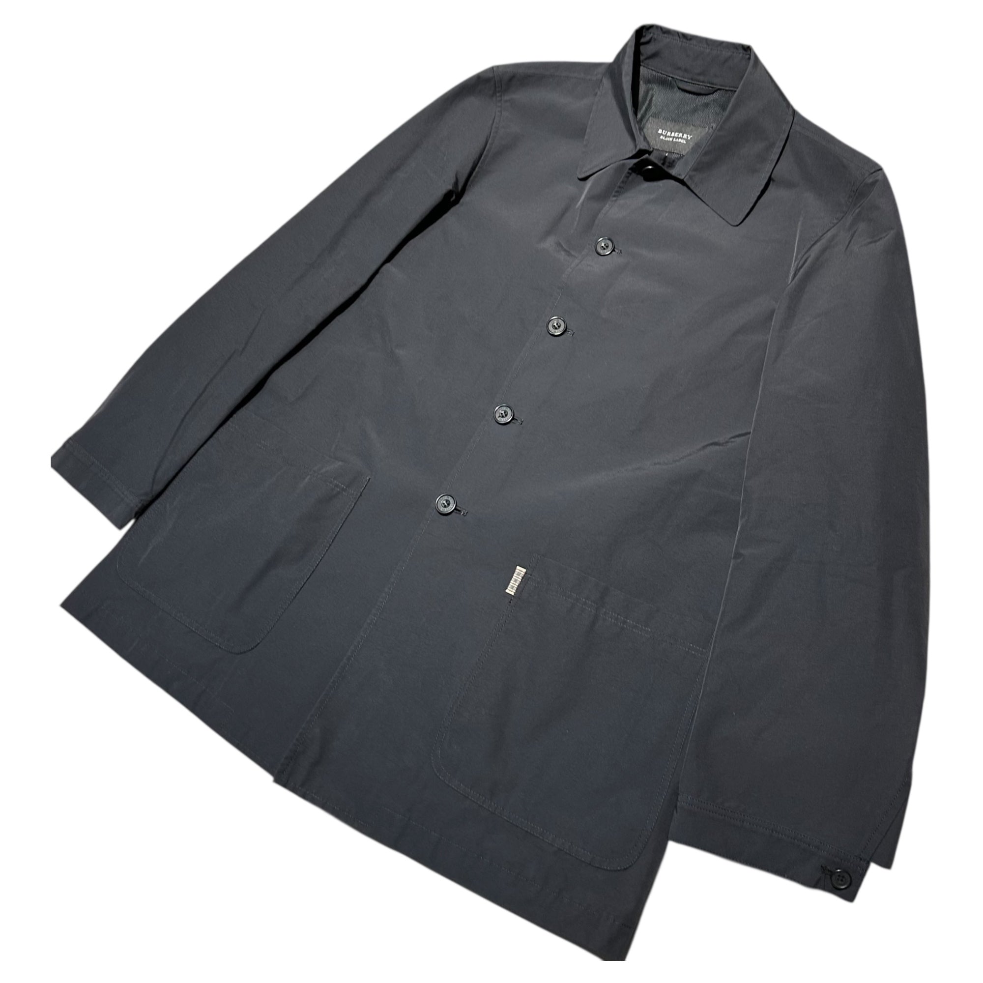 BURBERRY BLACK LABEL(バーバリーブラックレーベル) 60/40 Cotton Nylon Stand Collar Coat コットン ナイロン ステンカラー コート BMP75-807-09 L ブラック