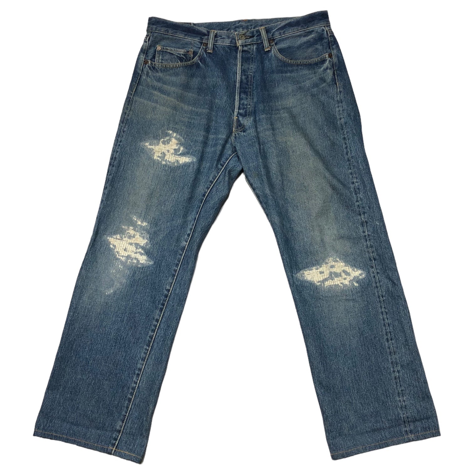 TENDERLOIN(テンダーロイン) T-RIDERS E DAMAGE DENIM PANTS T-ライダース ダメージ デニムパンツ 34 インディゴ 初期生産品