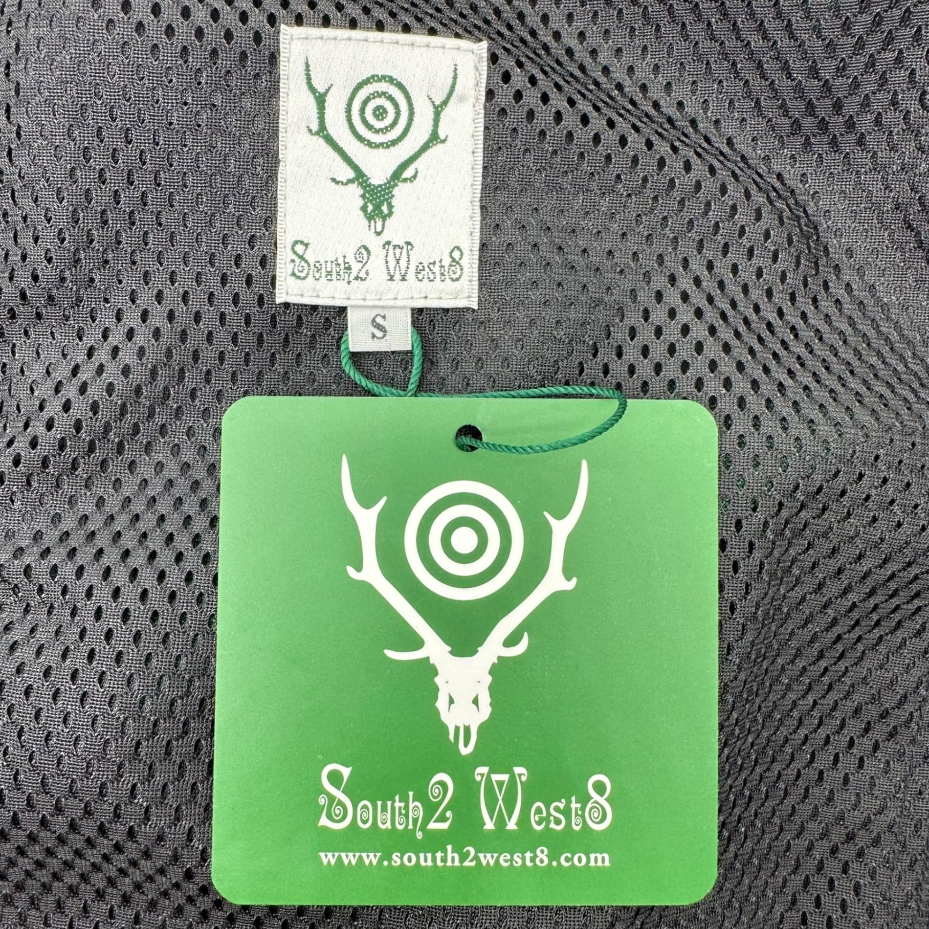 South2 West8 S2W8(サウス2ウエスト8) 22SS 22SS Trainer Pants Poly Jacquard トレーナー パンツ LQ772 S ブラック×グリーン ロゴ トラック ジャージ