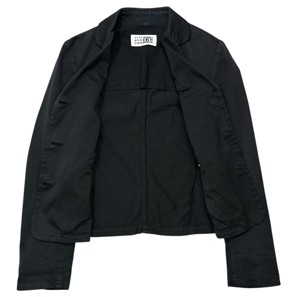 Maison Martin Margiela(メゾン マルタンマルジェラ) 2007SS Inside Out 3B Short Jacket インサイドアウト 3B ショート ジャケット 32 BN016 38 ブラック テーラード 00's 本人期