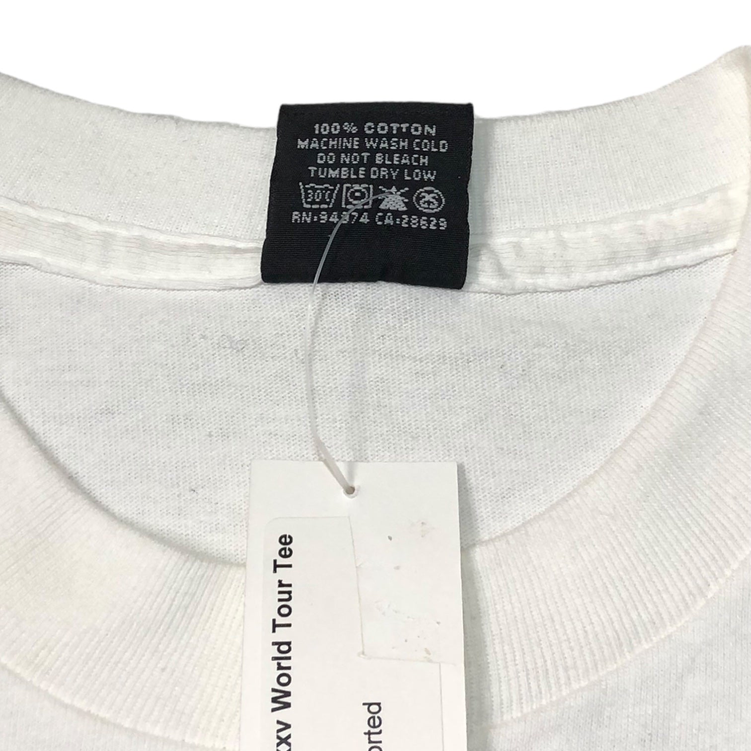 STUSSY(ステューシー) 00's STUXXV WORLD TOUR TEE ワールド ツアー Tシャツ 半袖 ロゴ M ホワイト デッドストック