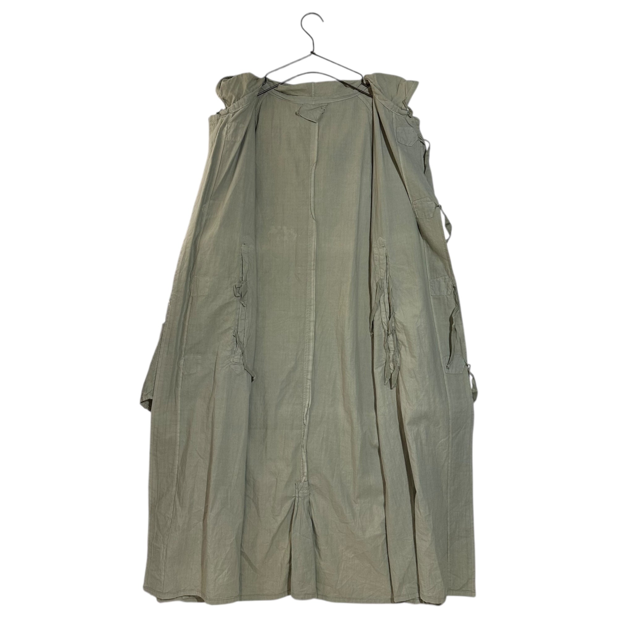 VINTAGE(ヴィンテージ) 70~80's surgical hooded gown coat サージカル フード付きガウン コート EURO MILITALY 表記無し(M~L程度) ペールグリーン