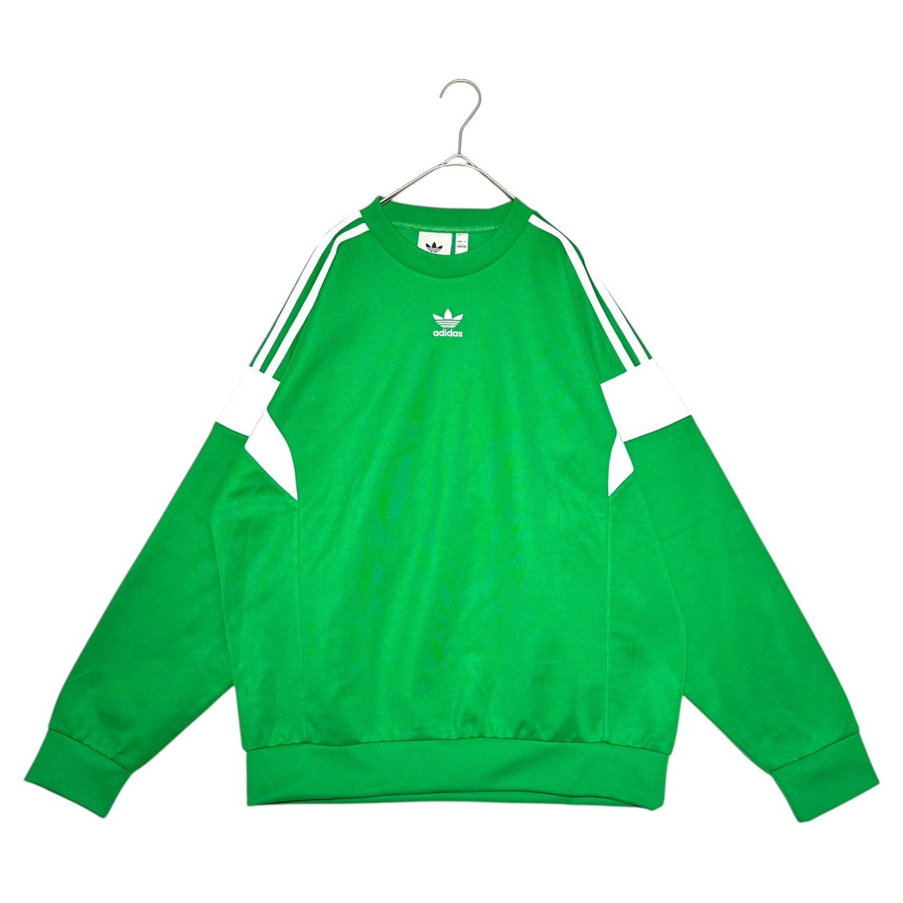 adidas(アディダス) CUTLINE CREW SWEATSHIRT カット ラインクルー スウェット IR9855 M グリーン ジャージ