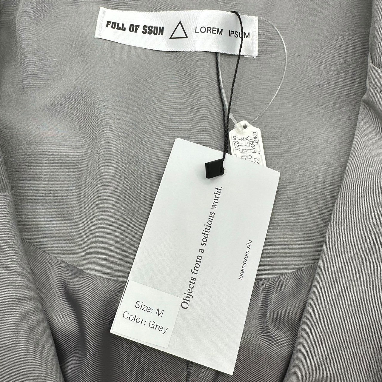 FULL OF SSUN CLOTHING(フルオブサンクロージング) 24AW LOREM IPSUM NYLON COAT ロレム イプサム ナイロン コート L程度 グレー