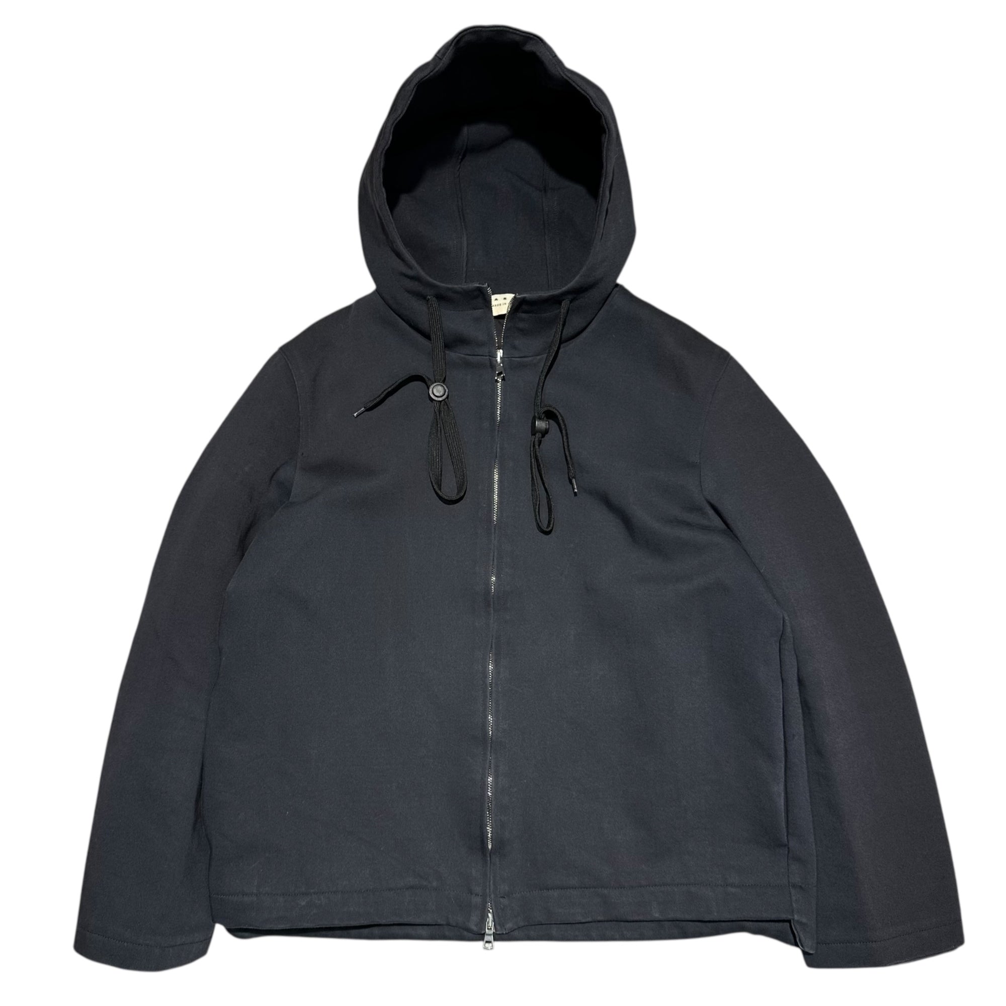 MARNI(マルニ) 15SS Cotton Nylon Blend Double-Zip Hooded Jacket コットン ナイロン クロス ダブルジップ フーデッド ジャケット G15JUMUL09A00TCE50 46(S) ブラック