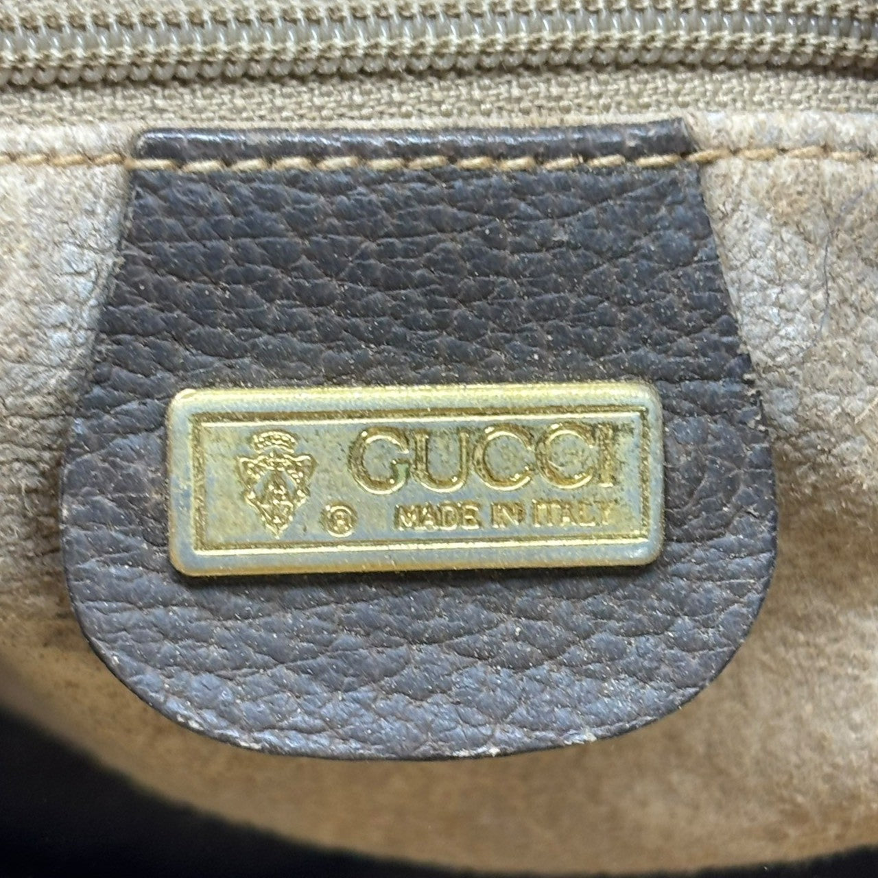 GUCCI(グッチ) Vintage Sherry Line Drawstring Shoulder Bag ヴィンテージ シェリーライン 巾着 ショルダー バッグ 001.084.0850 ベージュ