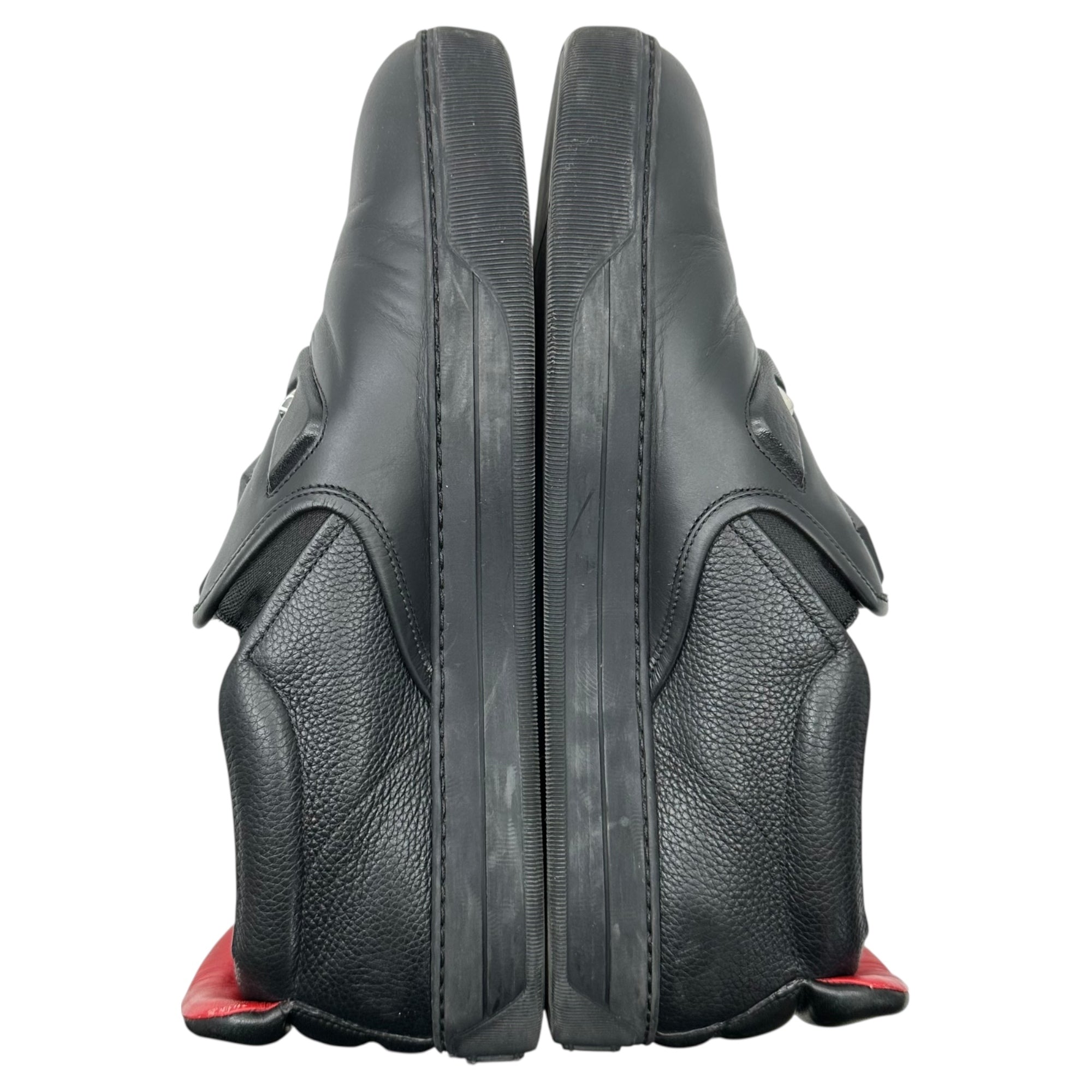 FENDI(フェンディ) Leather Monster 3D Eyes Slip On レザー モンスター スリッポン 1030 7E(26cm程度) ブラック×レッド