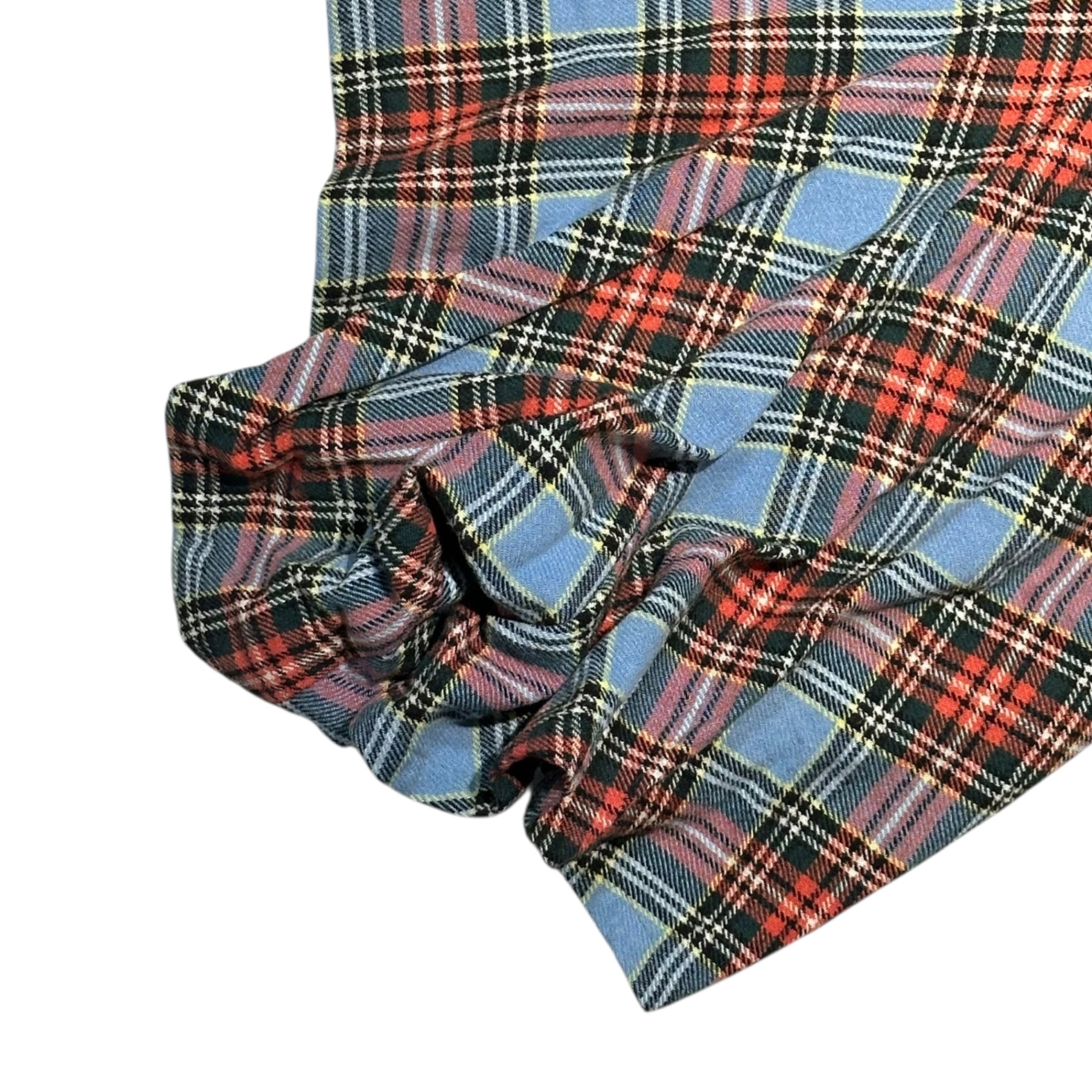 Y's(ワイズ) Checked long wool skirt pants チェック柄 ロング ウール スカートパンツ YL-S34-905 3(L程度) ブルー×レッド