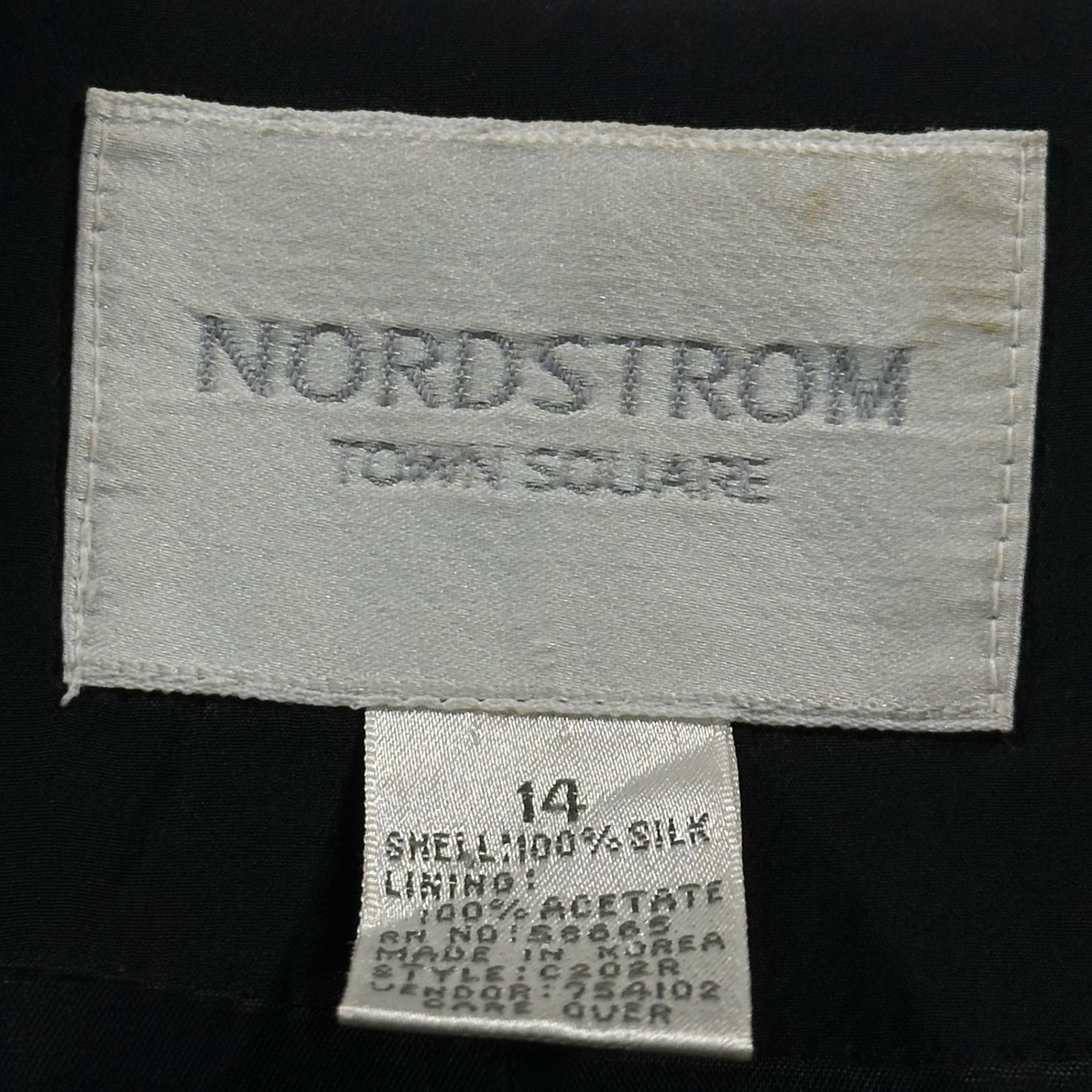 NORDSTROM trench coat long coat シルク混 トレンチコート ロングコート 58665 14 ブラック