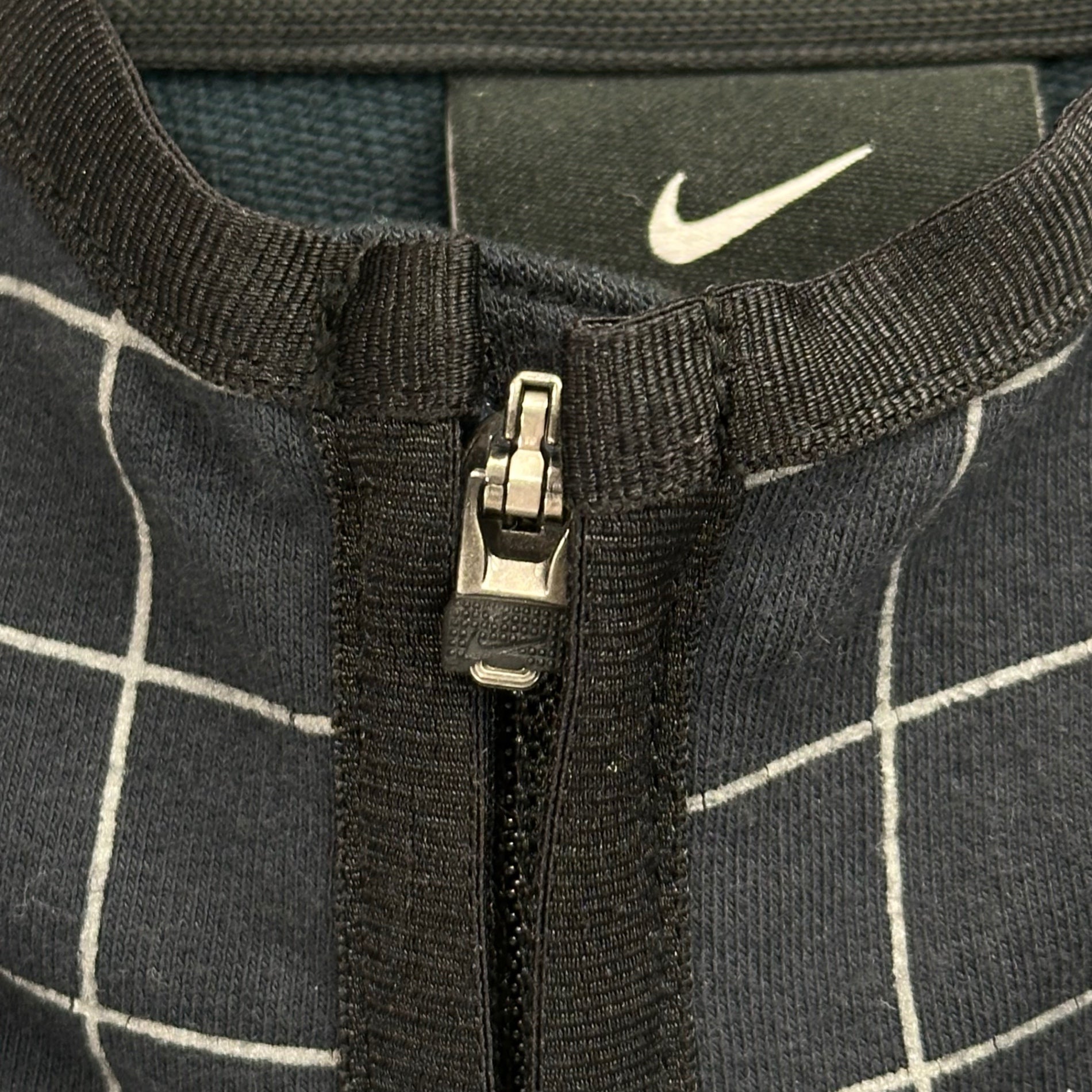 GYAKUSOU × AFFA(ギャクソウ × エーエフエフエー) Spider Check Zip-Up Hoodie スパイダーチェック ジップアップ フーデッド ジャケット パーカー 419068-010 M ブラック×ホワイト パーカー コラボ NIKE × UNDERCOVER アンダーカバー 名作 稀少品